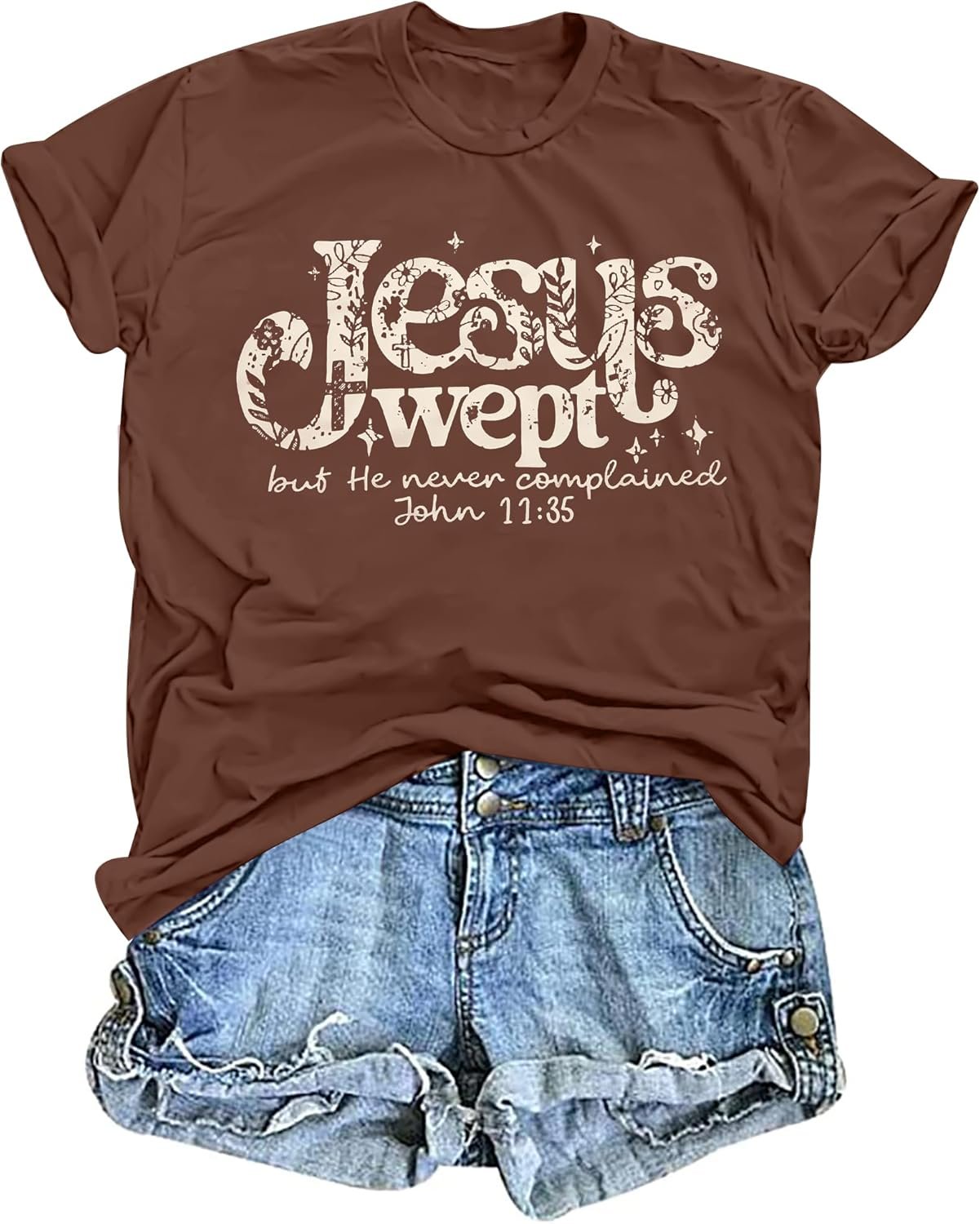 Christian Faith Shirts for Women Jesus Shirt Faith Inspirational Bible Verse T-Shirt Religious Graphic Tee Tops
