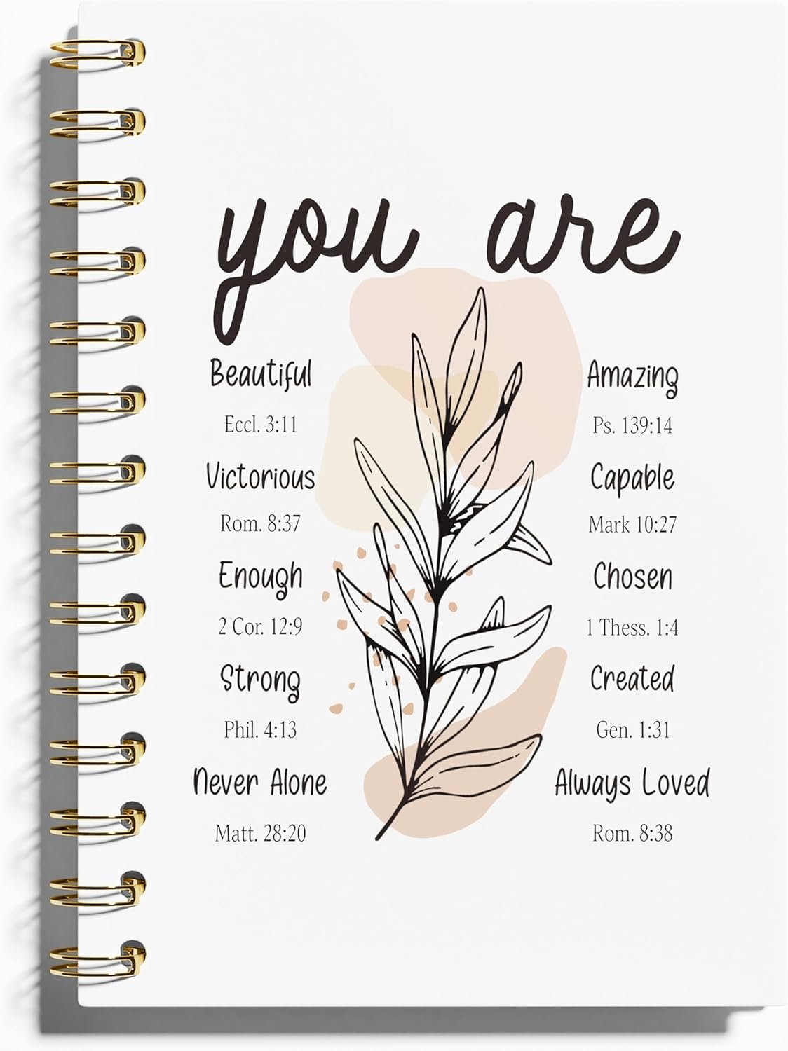 WFSM Inspirational Christian Notebook – Christian Gifts Journal, Daily Prayer Journal, Spiral Bible Notebook, Christian Gifts Journal, Spiritual Journal for Women, 5.5×8.3 Inches