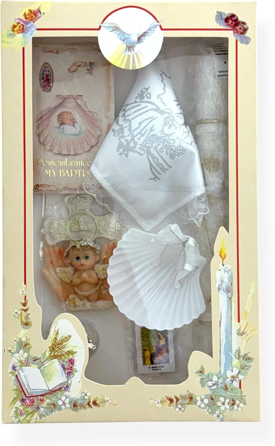 New Boys Girls Complete Baptism Christening Candle Gift Set English Missal Religious Gift