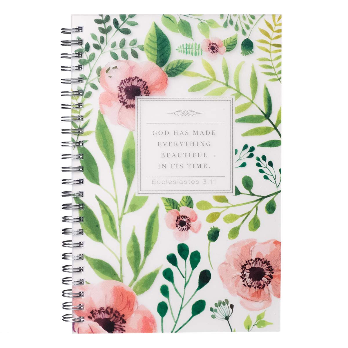 Christian Art Gifts Everything Beautiful in its Time Inspirational Notebook with Scripture, Ecclesiastes 3:11