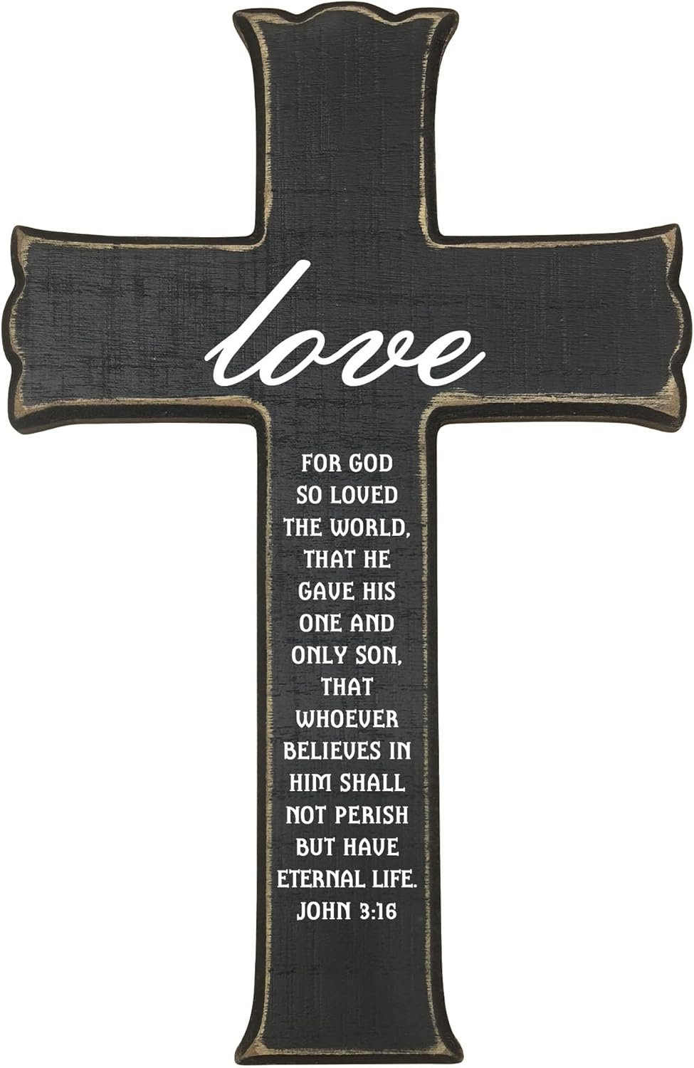 HIWGGSP 6.5″ x 10″ cross wall decor – Love – Christian Wooden Cross, tabletop & wall decoration, suitable for farmhouses, homes, Easter, indoor and outdoor hanging decoration (1 PCS) – A07
