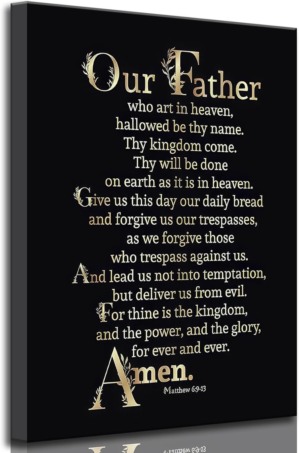 Christian Bible Canvas Wall Art Inspirational Prayer Scripture Motivational Quotes Painting Picture Wall Decor Poster Print Artwork for Living Room Bedroom Office Home Decoration