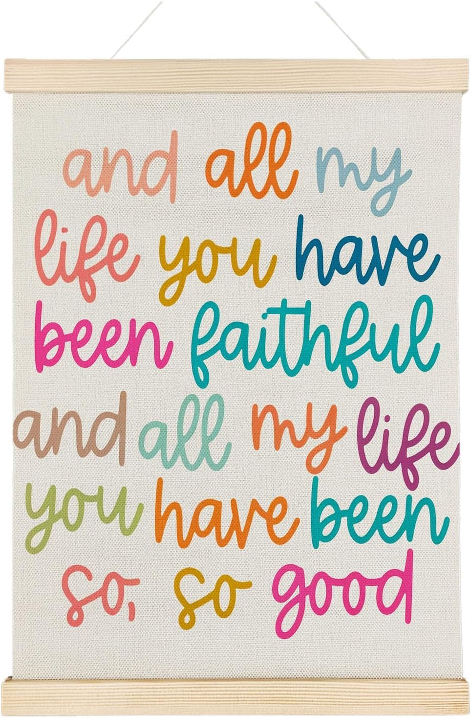 Nrleey Bible Verses Wall Decor – Christian Bible Verse Wall Art With Wooden Poster Hanger, Bible Verses Decor for Bedroom Home Office, 12×16 Inch