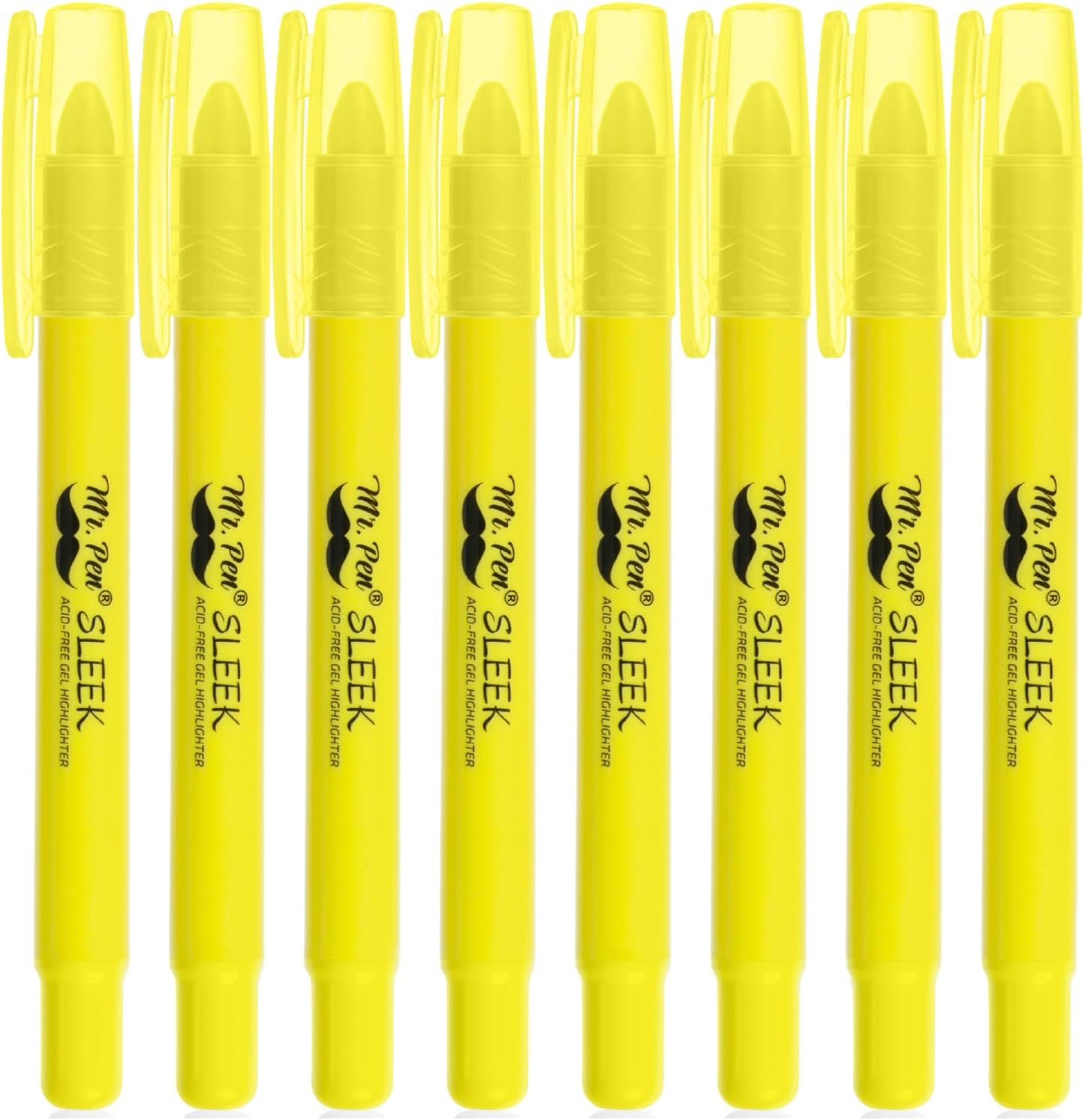 Mr. Pen- Yellow Gel Highlighter, 8 Pack, Twist-Up Bible Highlighters No Bleed Through, Fast Drying, Odor-Free Gel Highlighter for Bible Study, Journaling, School & Office Use