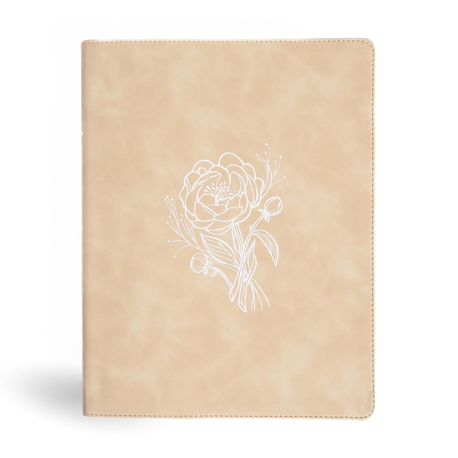 CSB Illustrator’s Notetaking Bible, Large Print Edition, Cream LeatherTouch, Black Letter, Wide Margins, Journaling Space, 600+ Line-Art Illustrations, Single-Column Text, Reading Plan