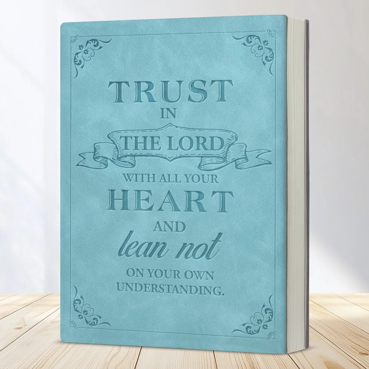 Christian Notebook Gifts Religious Trust in the Lord Proverbs 3:5 Bible Verse Writing Notebook Journal