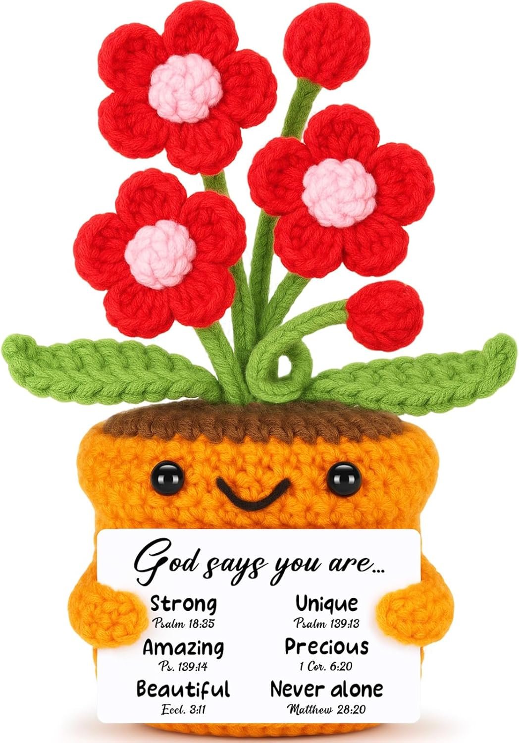 Agantree art Christian Religious Gifts for Women Daughter Mom Birthday Inspiration Faith Based Spiritual Godly Office Decor Friends Sister Coworker Encouragement God Says You are Handmade Flowers