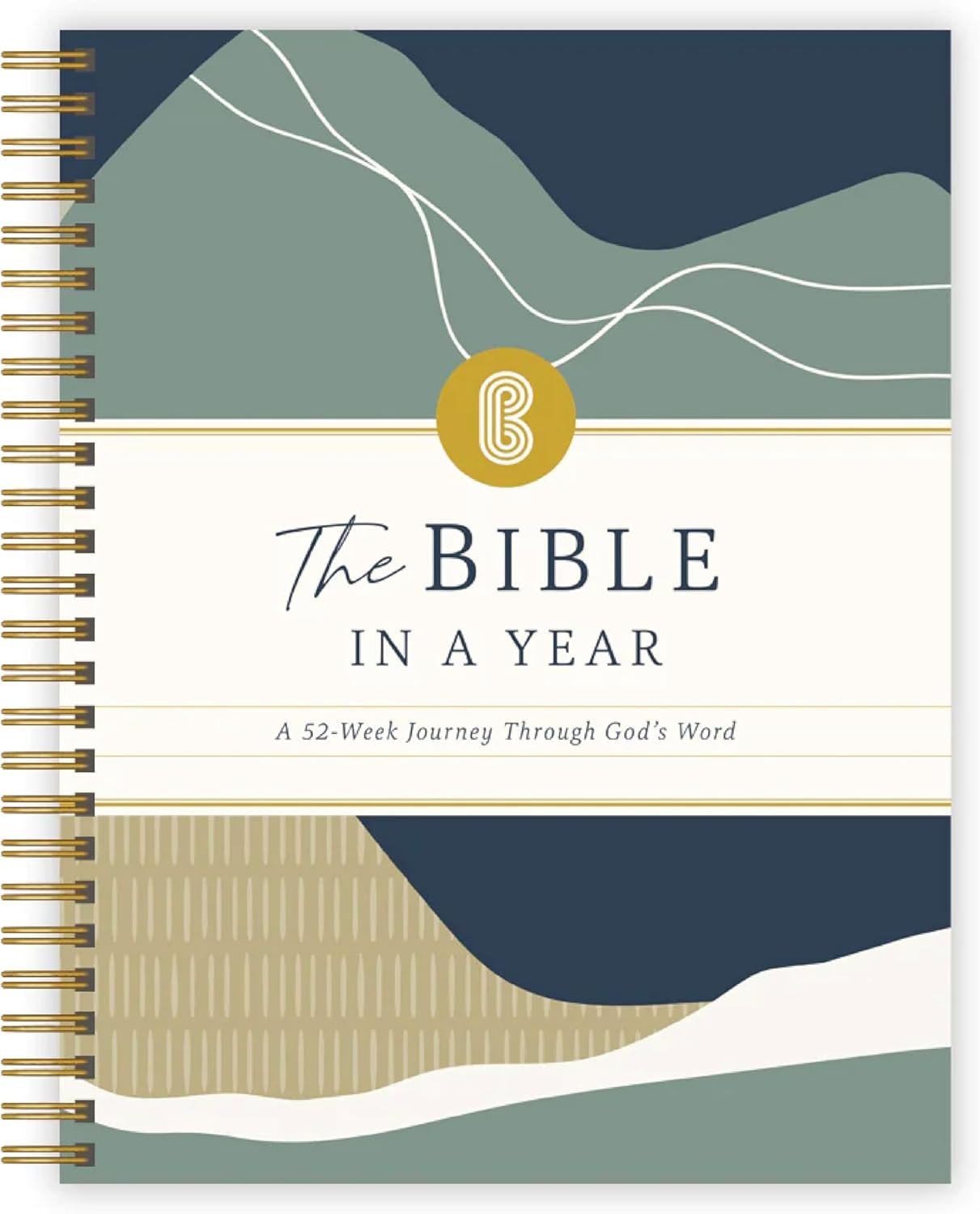 Official Spiral Bible® The Bible in a Year | 52 Week Guided Bible Study & Daily Reading Plan | Spiritual Companion & Journal for Adults & Teens | 8.5″ x 11″ Notebook | Mountains