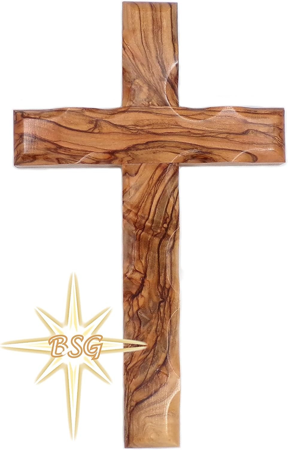 Wall Cross, Wooden Crosses from Bethlehem, Holy Land. Olive Wood Crucifix. Hanging Home Decor. Religious Gift for Godparents, Grandchildren, Kids Room Cross, New House, Christmas and Easter Gifts,