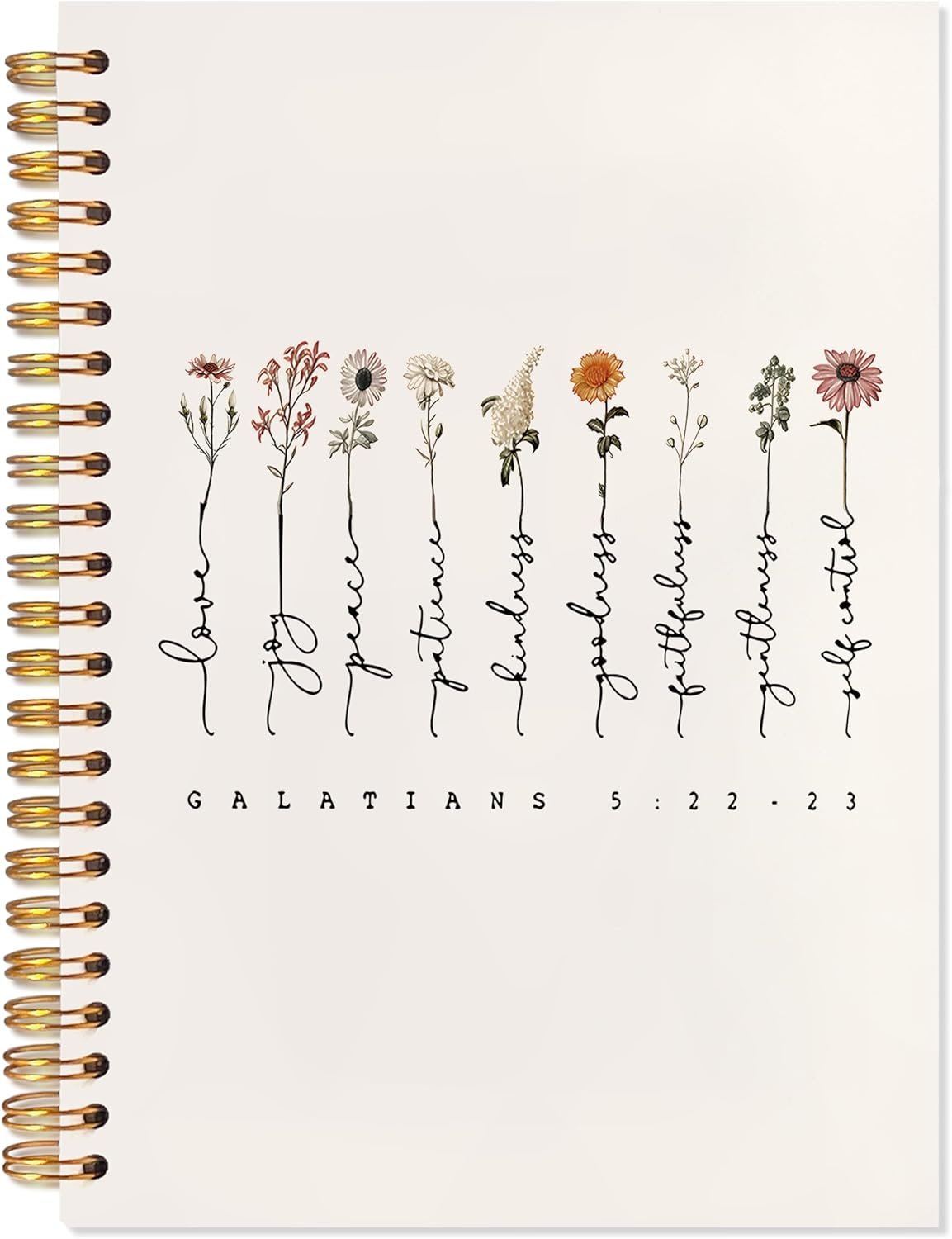 YTRGI Christian Journal Notebook, Bible Notebooks for Note Taking for Women, Christian Bible Gifts for Women, Scripture Journals, Galatians 5:22-23 Religious Journals 5.5×8.3 Inch