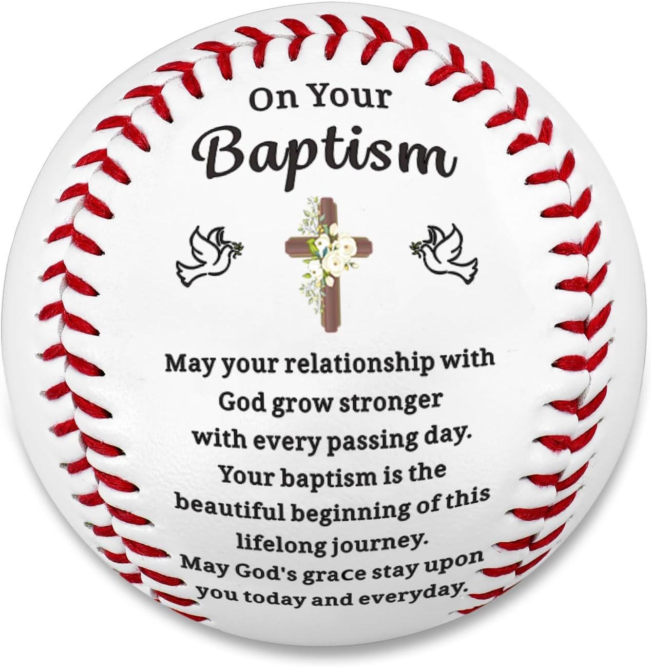 Baptism Gifts for Boys Girls Baseball Lovers – Catholic First Communion Gifts for Boys, Religious Christian Sport Present for Men Teens, Faith Stuff for Christening, Baptism Present for Men Women