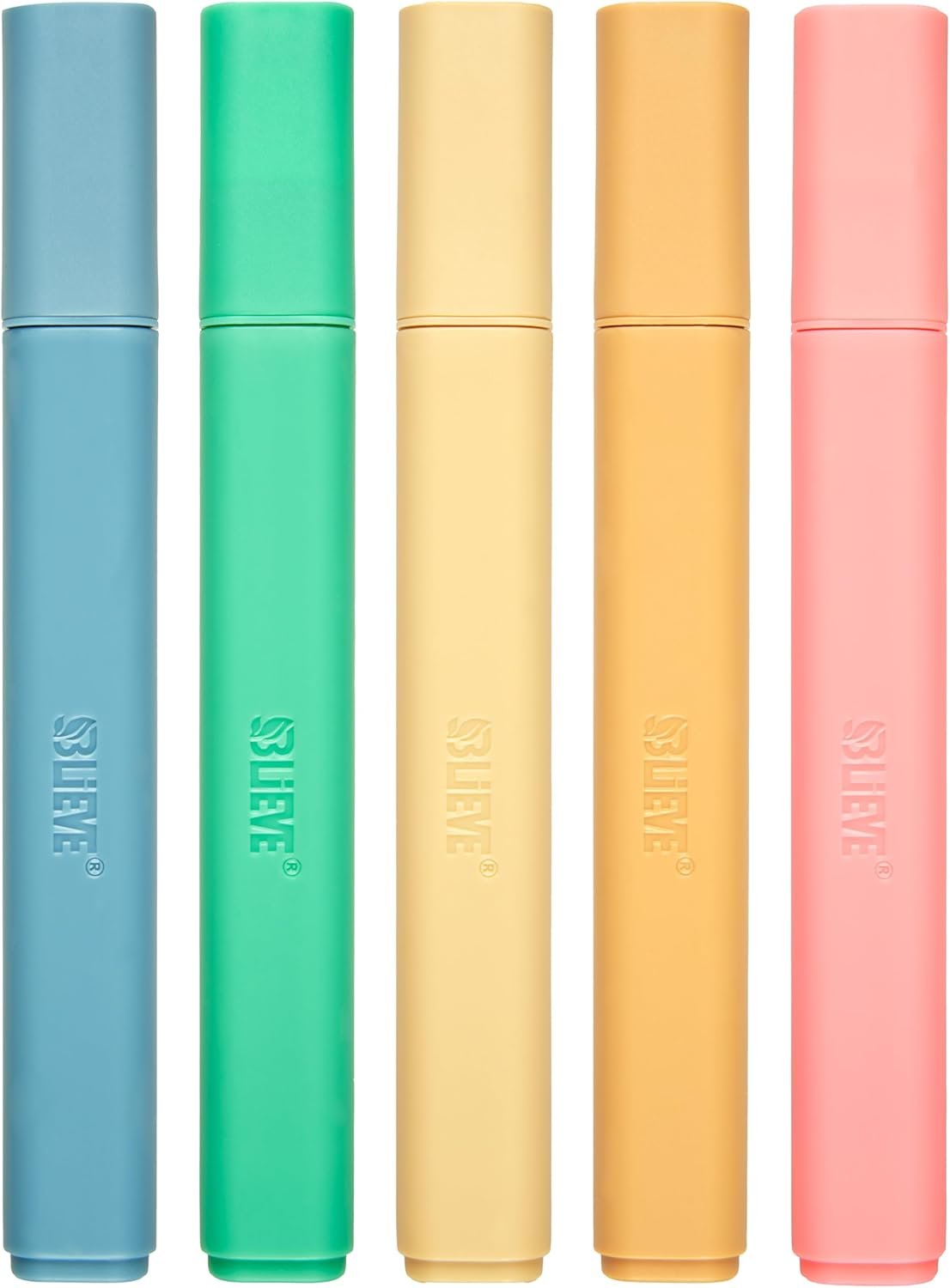 BLIEVE- Aesthetic Bible Highlighters No Bleed Through, Chisel Tip, Mild Assorted Colors, Cute Highlighters For Journaling Notes, Long Lasting (VINTAGE)