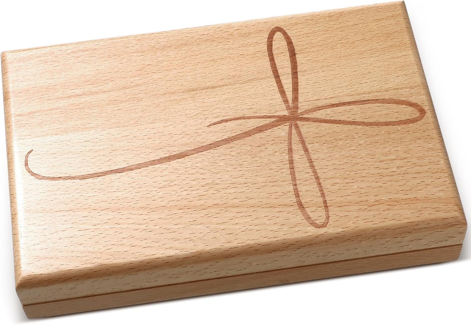 GlikCeil First Communion Keepsake Box, Engraved Wooden Rosary Box with Felt Lining, Catholic 1st First Holy Communion Gift, Ideal for Rosary Storage, Jewelry, and Religious Mementos Organizer