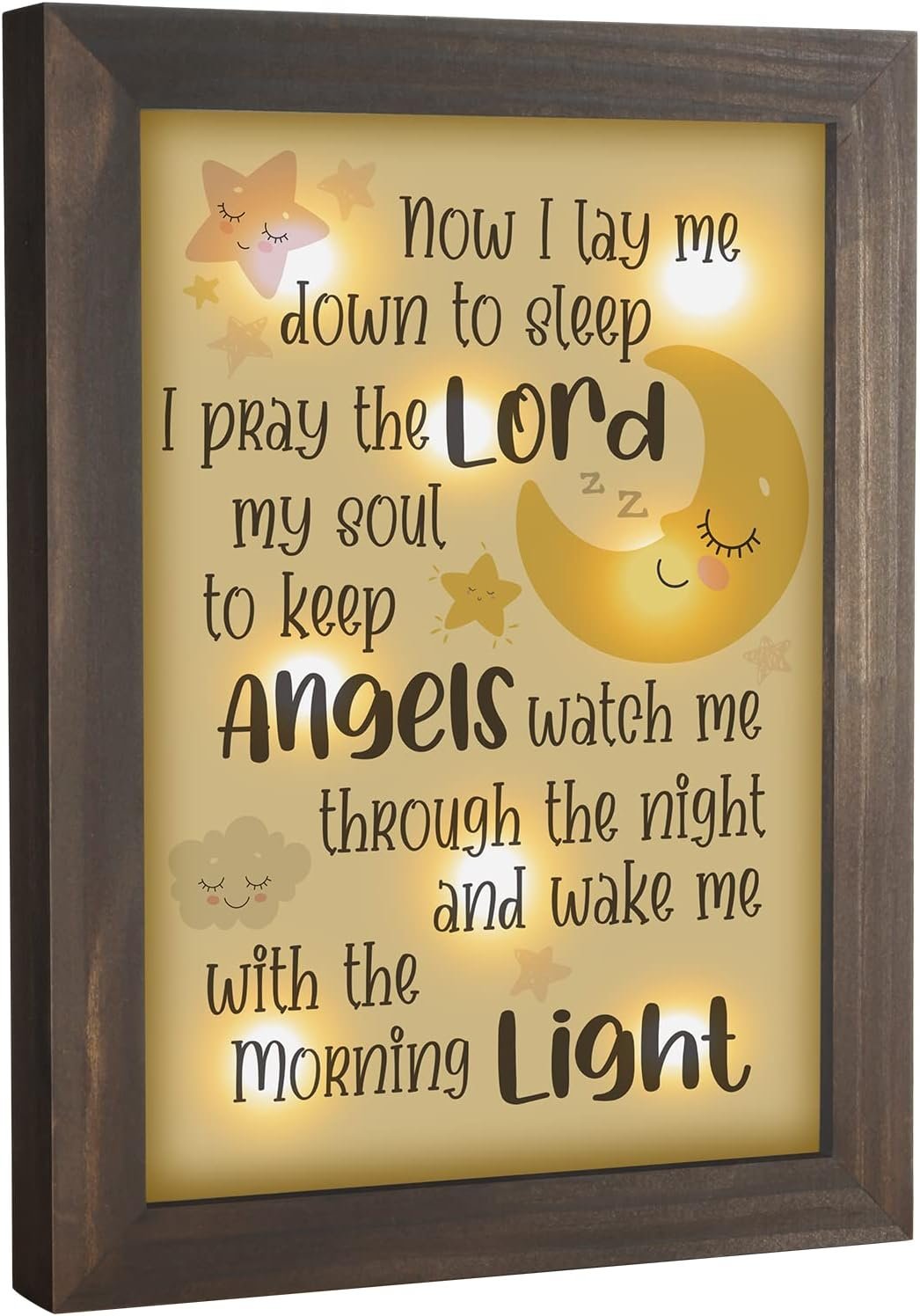 Baptism Gifts for Baby – Christening Gifts for Girls and Boys, Nursery Decor Night Light – Now I Lay Me Down to Sleep