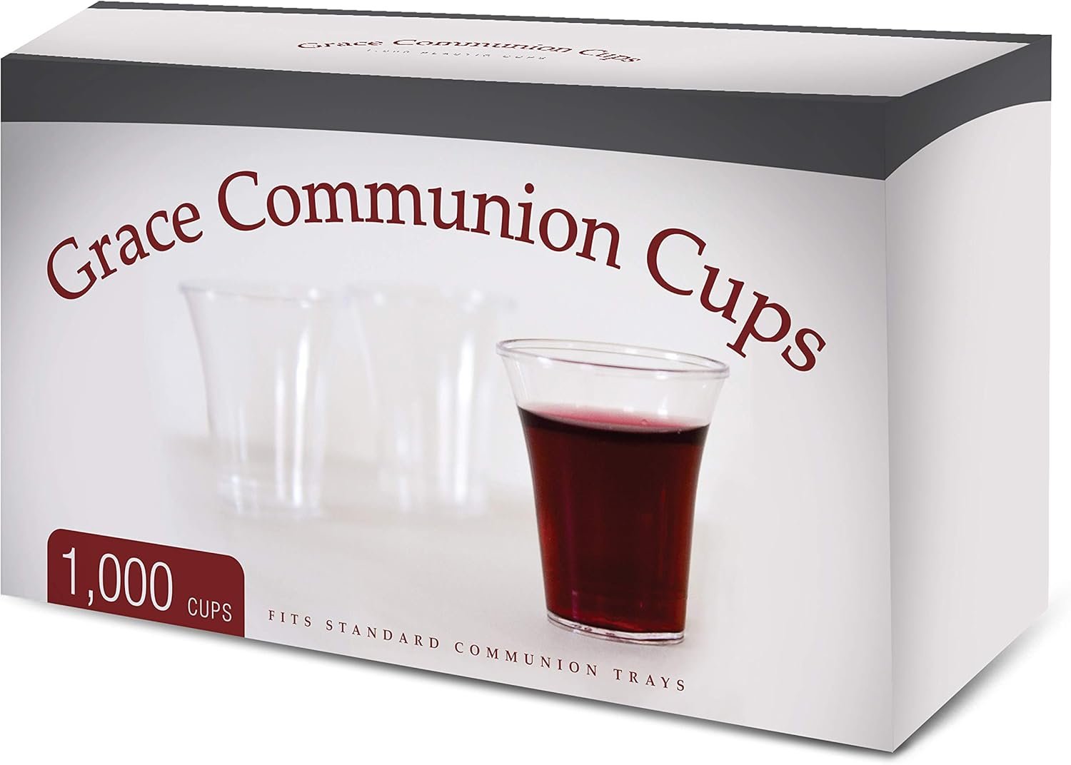 Grace Communion Cups – Box of 1000 – Plastic Disposable Fits Standard Holy Communion Trays, 0.5 fl.oz.