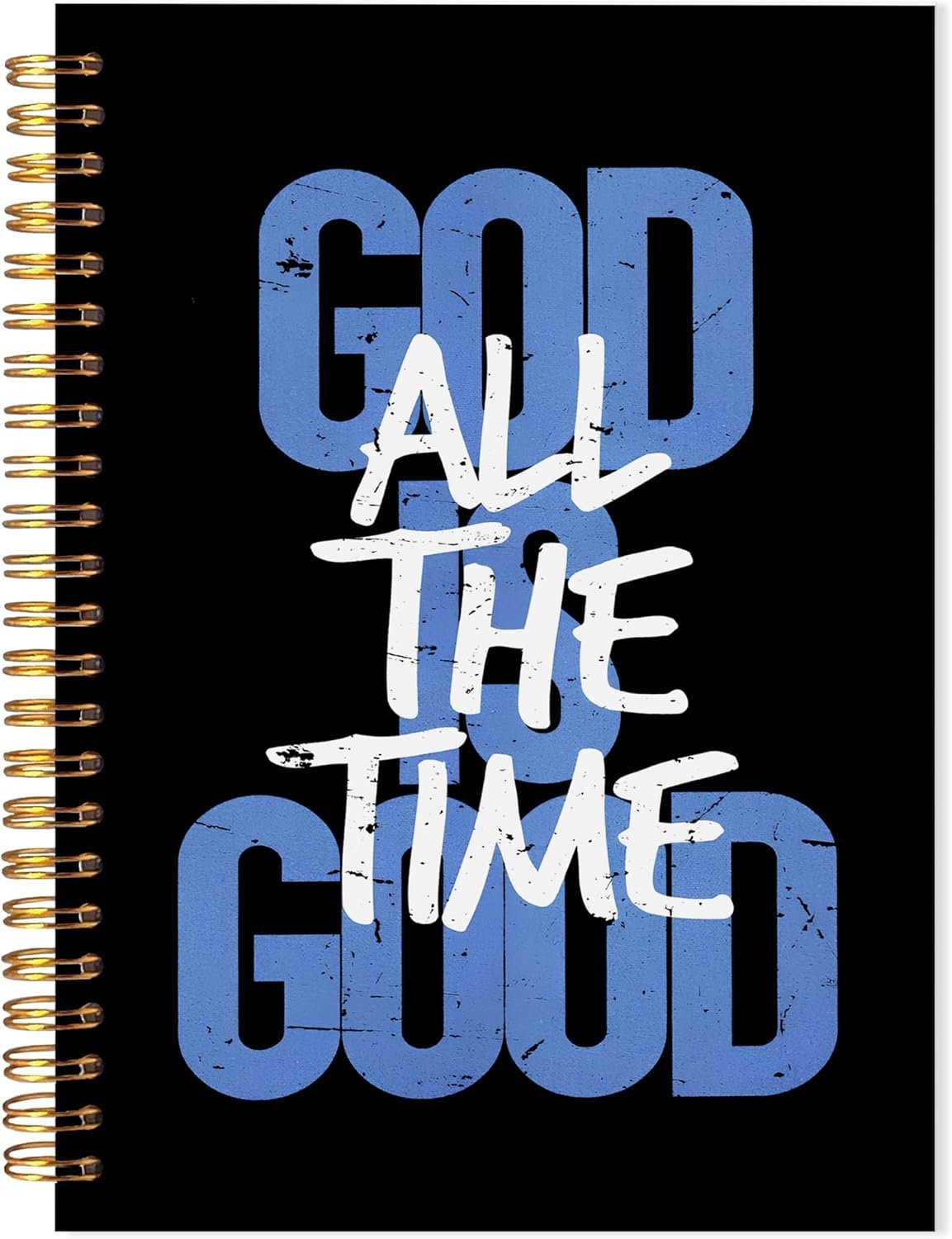 God Is Good All the Time Christian Spiral Notebook, Retro Bible Verse Journal, Christian Gifts for Women Men, Church Notes Notebook, Religious Prayer Journal for Woman, 5.5×8.3