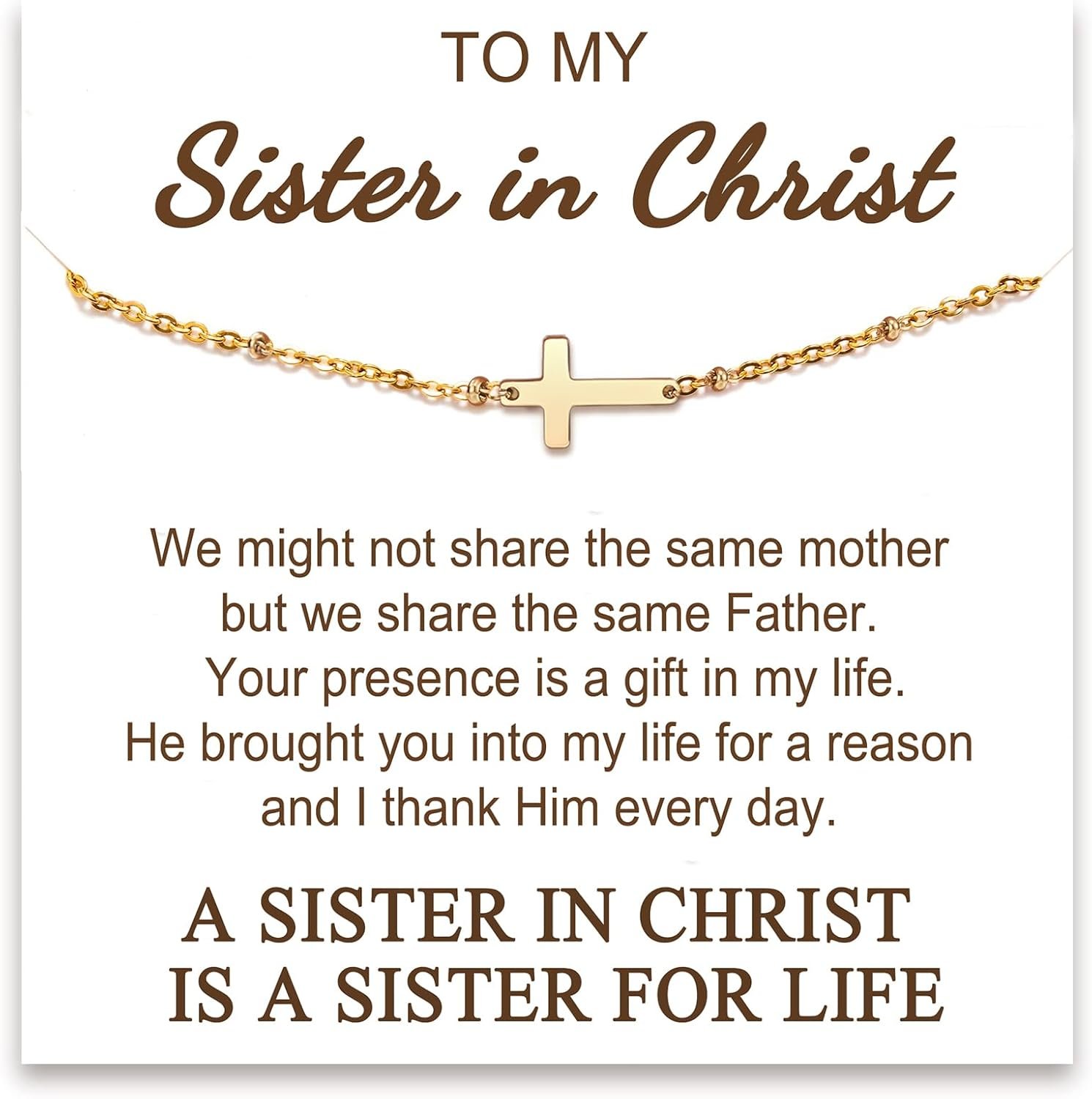 Tarsus Cross Bracelet for Women, Christian Gifts for Women, Religious Gifts Adjustable Dainty Cross Bracelet, Easter, Mother’s Day, Christmas, Birthday