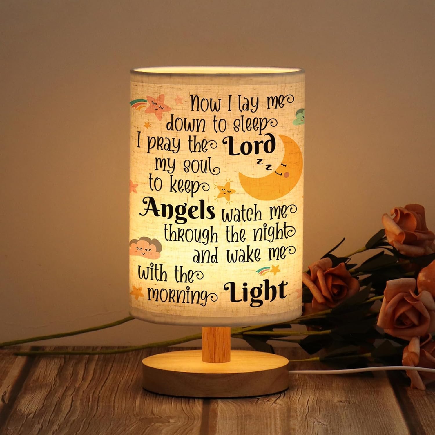 WSYEAR Baptism Gifts for Girl & Boy – Baby Christening Gifts, Nursery Decor Night Light – Now I Lay Me Down to Sleep
