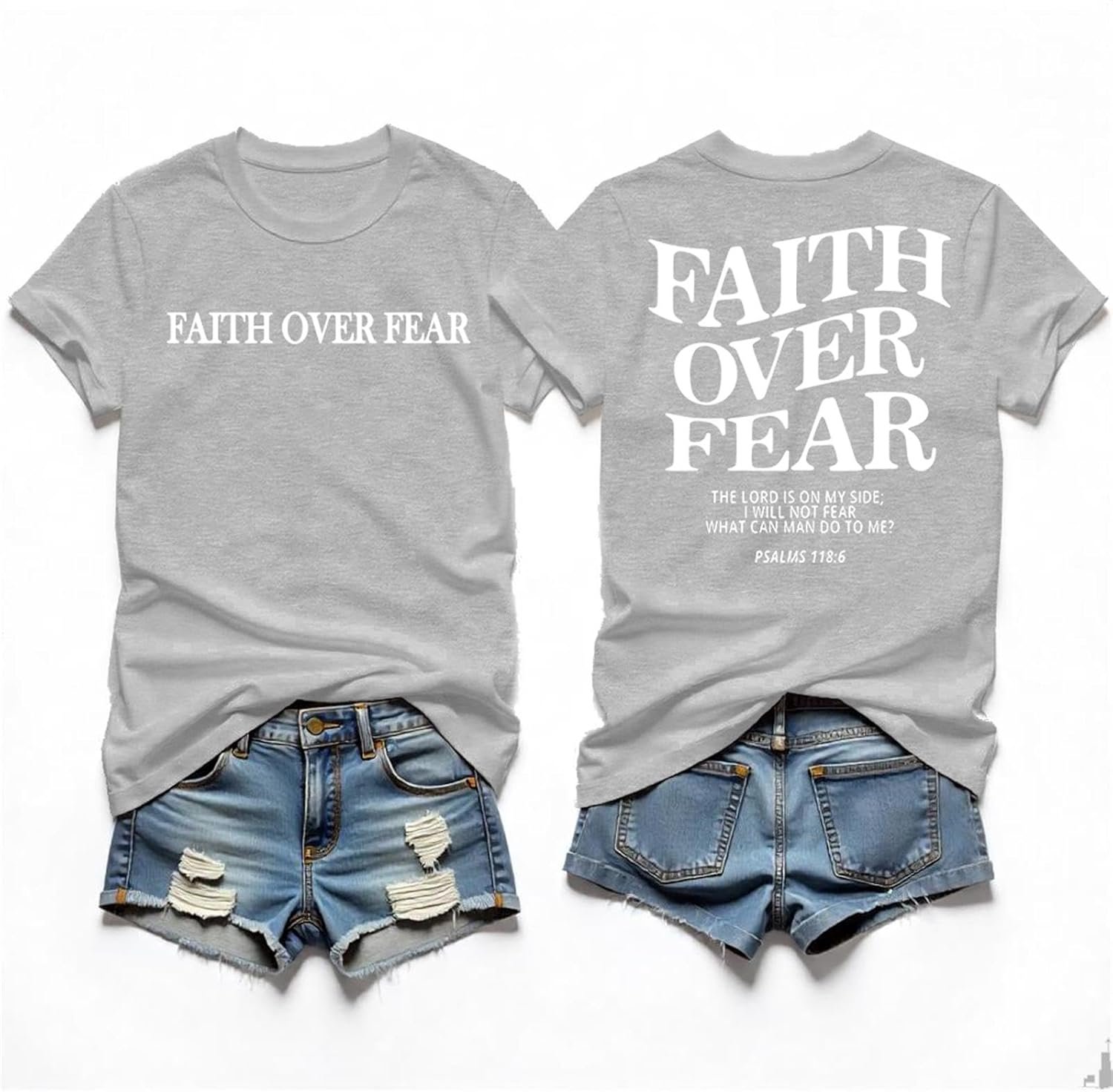 Christian Faith Over Fear T Shirt Religious Jesus T Shirt