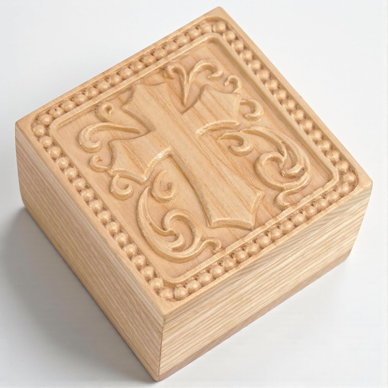 SOUTHLISA Hand-Carved Wooden Cross Keepsake Box, Natural Solid Wood Christian Gift Box for Rosary, Prayer Cards, Jewelry & Meaningful Faith Gifts for Women, Men, Friends & Loved Ones
