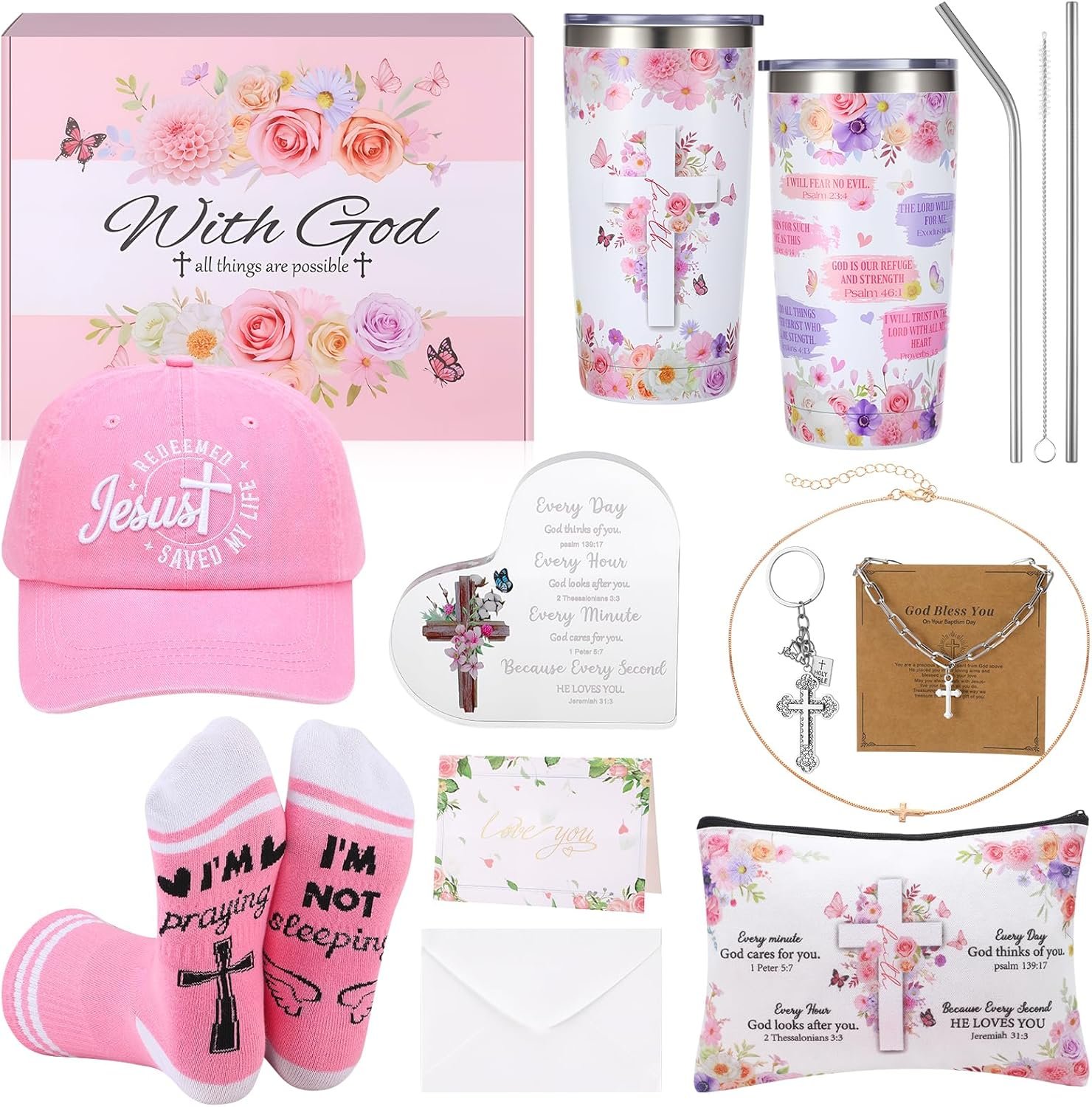 10 Pcs Christian Gifts for Women Unique Inspirational Religious Gifts for Christmas Thanksgiving Easter Birthday Mom Sister Friends