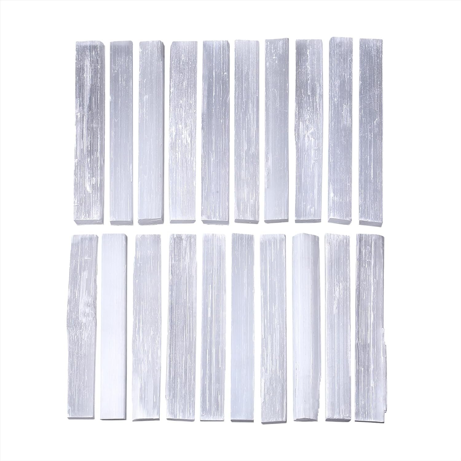 MAIBAOTA 4″ Selenite Crystal Wand Selenite Sticks Crystals Bulk Selenite Charging Plate Reiki Metaphysical Supplies Wicca Altar Supplies Crystal for Witchcraft 12 Pcs