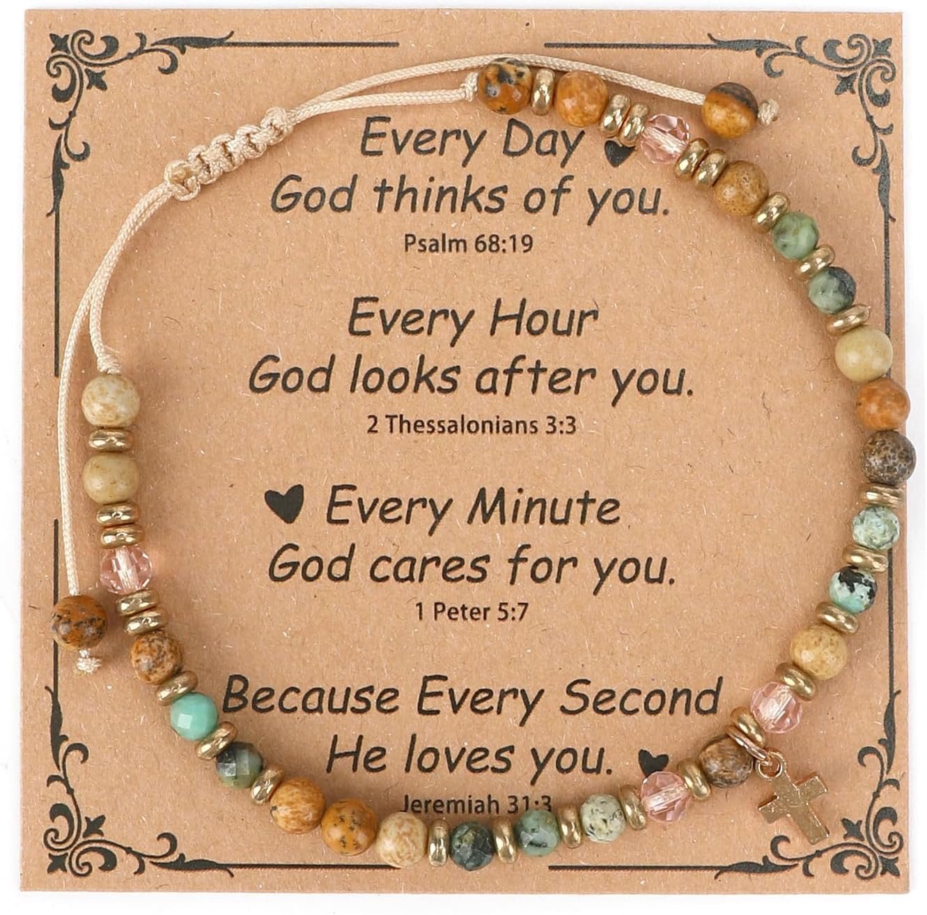 Cross Bracelet for Women Christian Gifts Jesus Bracelets Christian Bracelets Baptism Favors Catholic Gifts