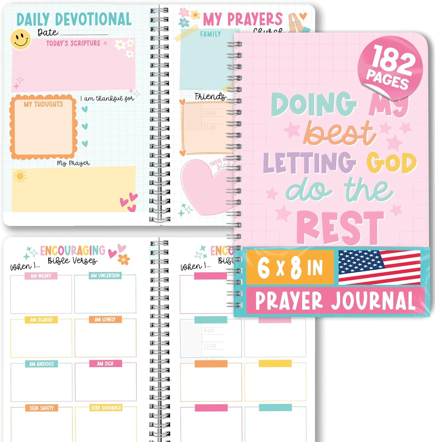 Hadley Designs Guided Prayer Journal for Woman – Daily Prayer Journal Notebook, Praying Journals for Women, Devotional Notebook, Christian Journals for Women, Christian Mothers Day Gift Ideas