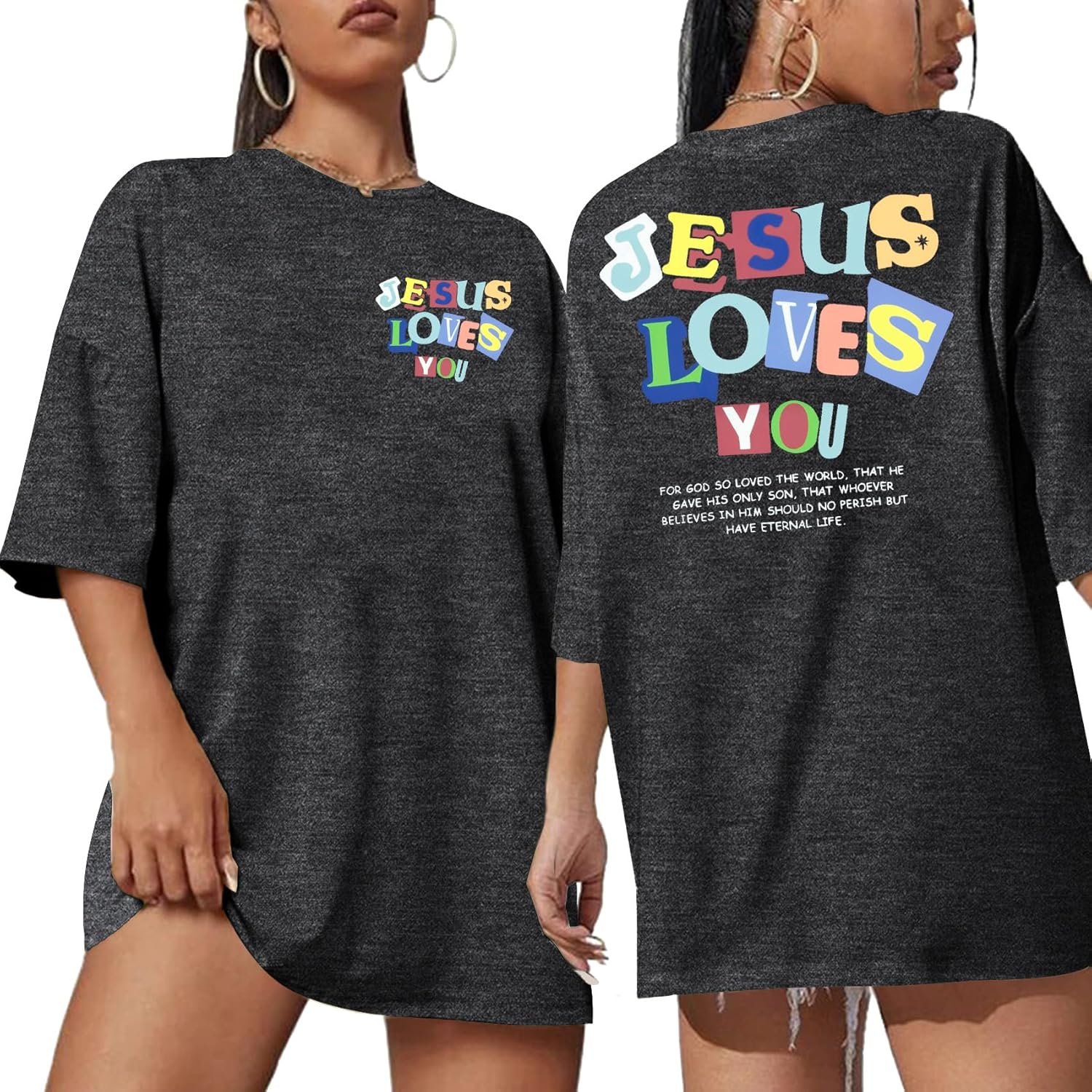 Christian Faith Shirts for Women Jesus Shirt YHWH Inspirational Bible Verse T-Shirt Religious Oversized Graphic Tee