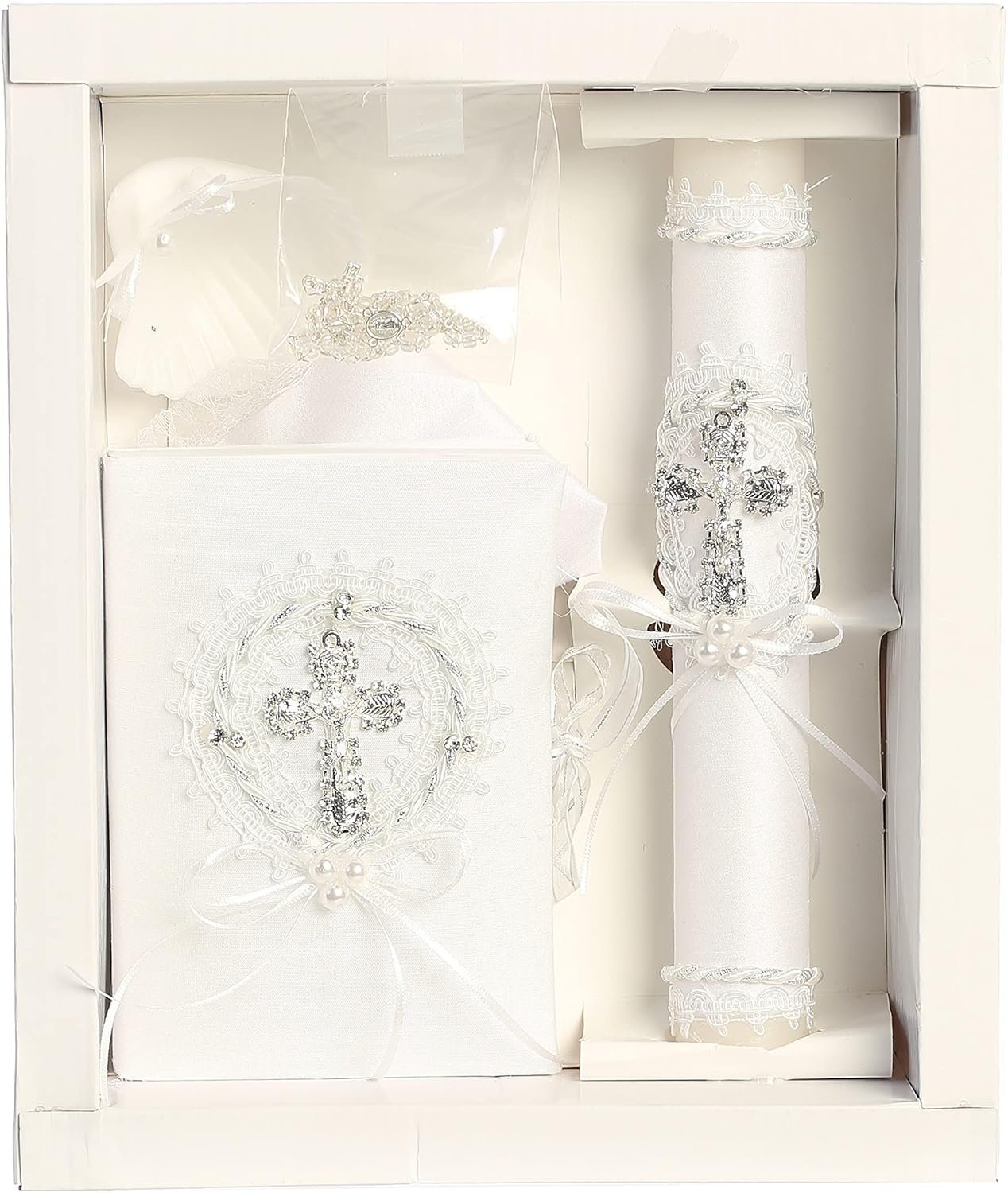 Candle Baptism Candle Set Girl Catholic Baptism Candle Set for Boys baptismal Candles kit Bible Sets Girls boy Decorations