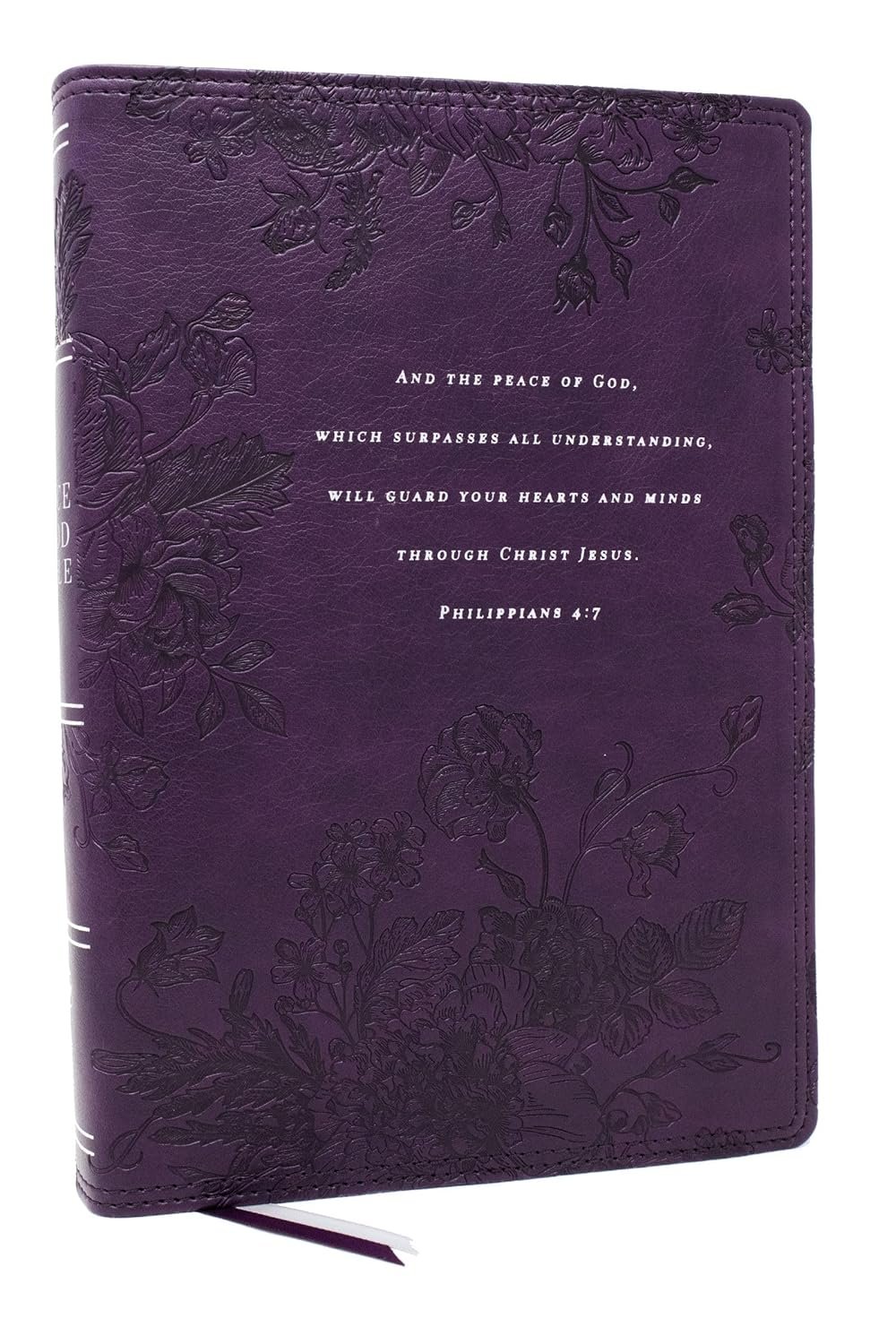 Peace of God Bible: Discover and Experience God’s Shalom Throughout the Bible (NKJV, Purple Leathersoft, Red Letter, Comfort Print)