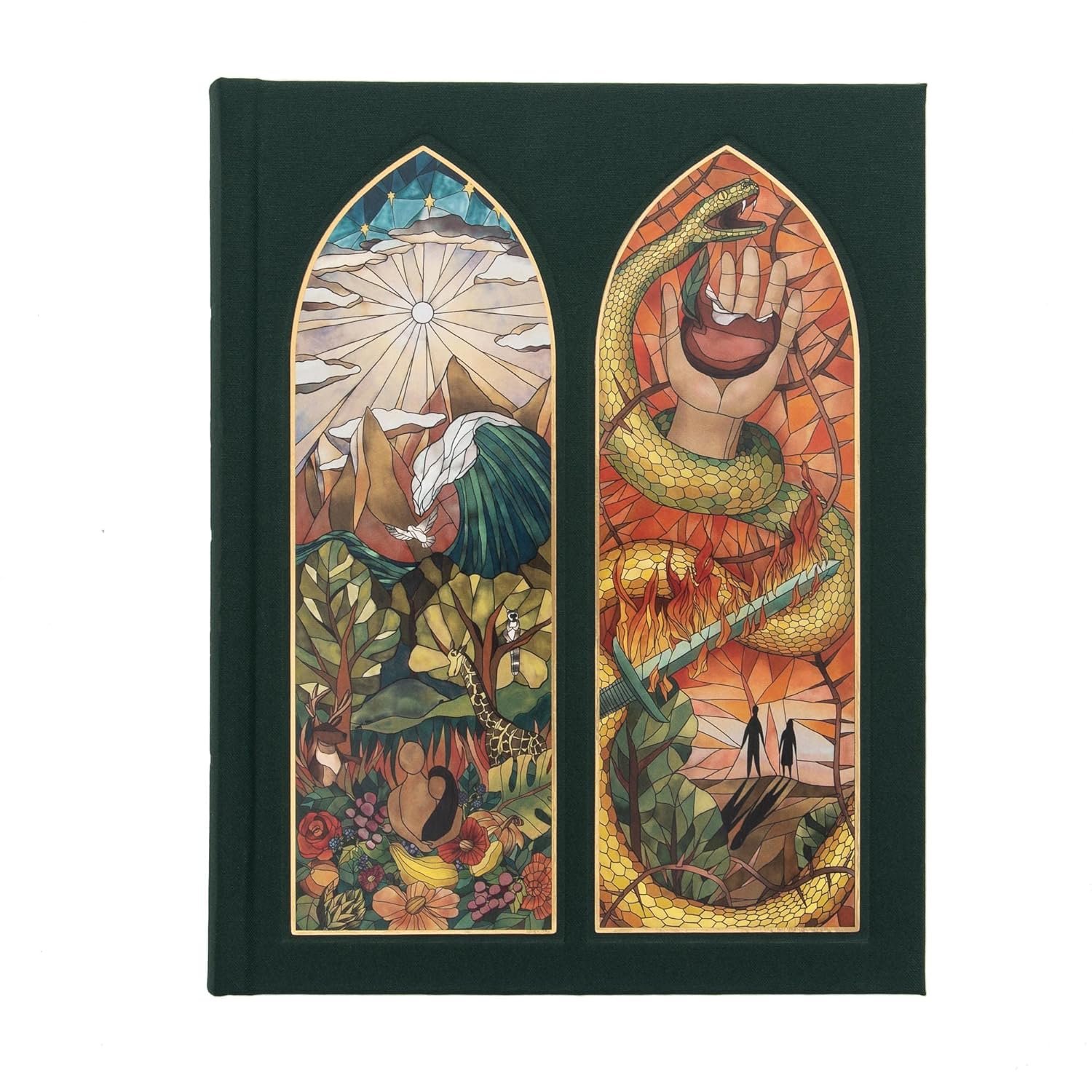 CSB Notetaking Bible, Stained Glass Edition, Emerald Cloth Over Board, Black Letter, Wide Margins, Journaling Space, Single-Column, Reading Plan, Easy-to-Read Bible Serif Type