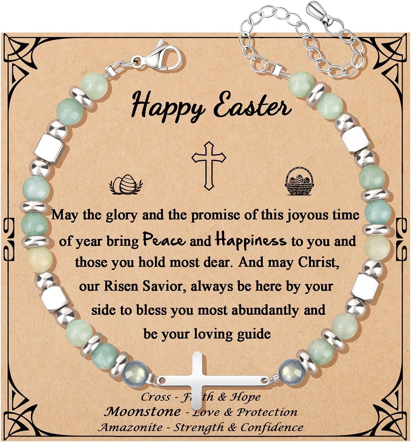JoycuFF 𝗚𝗶𝗳𝘁𝘀 𝗳𝗼𝗿 𝗪𝗼𝗺𝗲𝗻 𝗠𝗼𝗼𝗻𝘀𝘁𝗼𝗻𝗲 𝗕𝗿𝗮𝗰𝗲𝗹𝗲𝘁 Amazonite Colorful Imperial Jasper Stainless Steel Beads Bracelets, Graduation Christmas Valentines Mothers Day Birthday Gifts