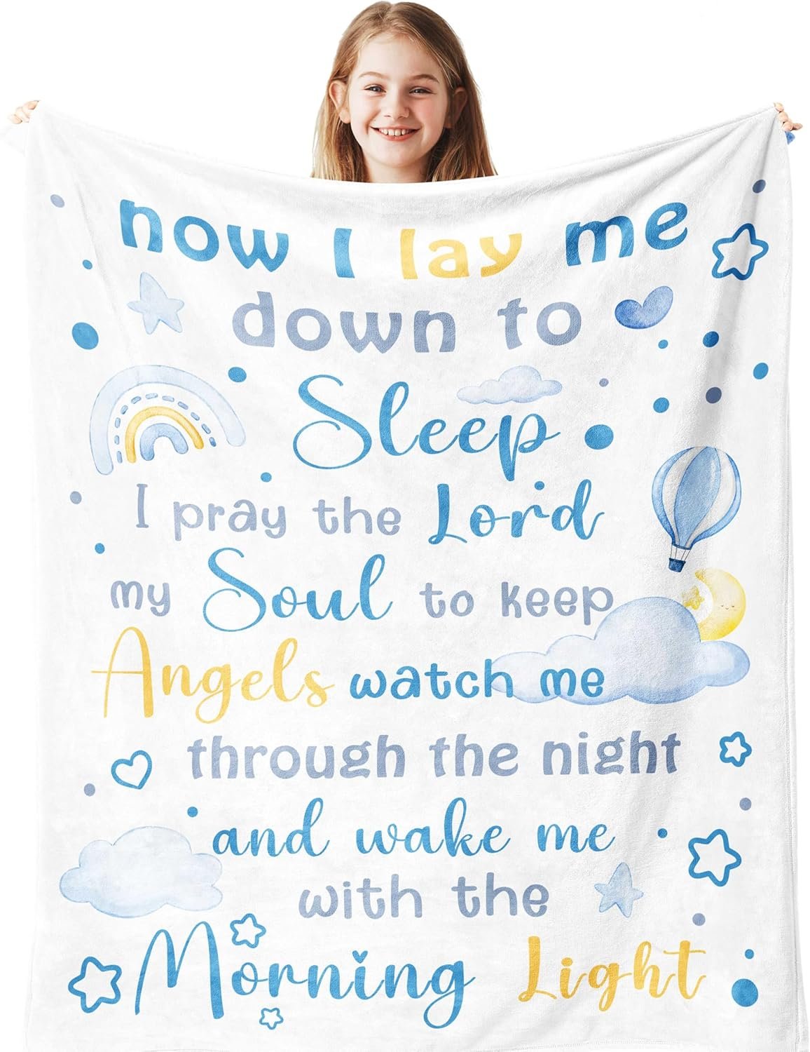 Unique Baptism Gifts for Boys/Girl, Baptismal Blanket 40″x50″, Sweet Christian Gifts for Kids Soft Throw, Girls/Boys Christening Presents for Catholic, Religious Baptism Favors