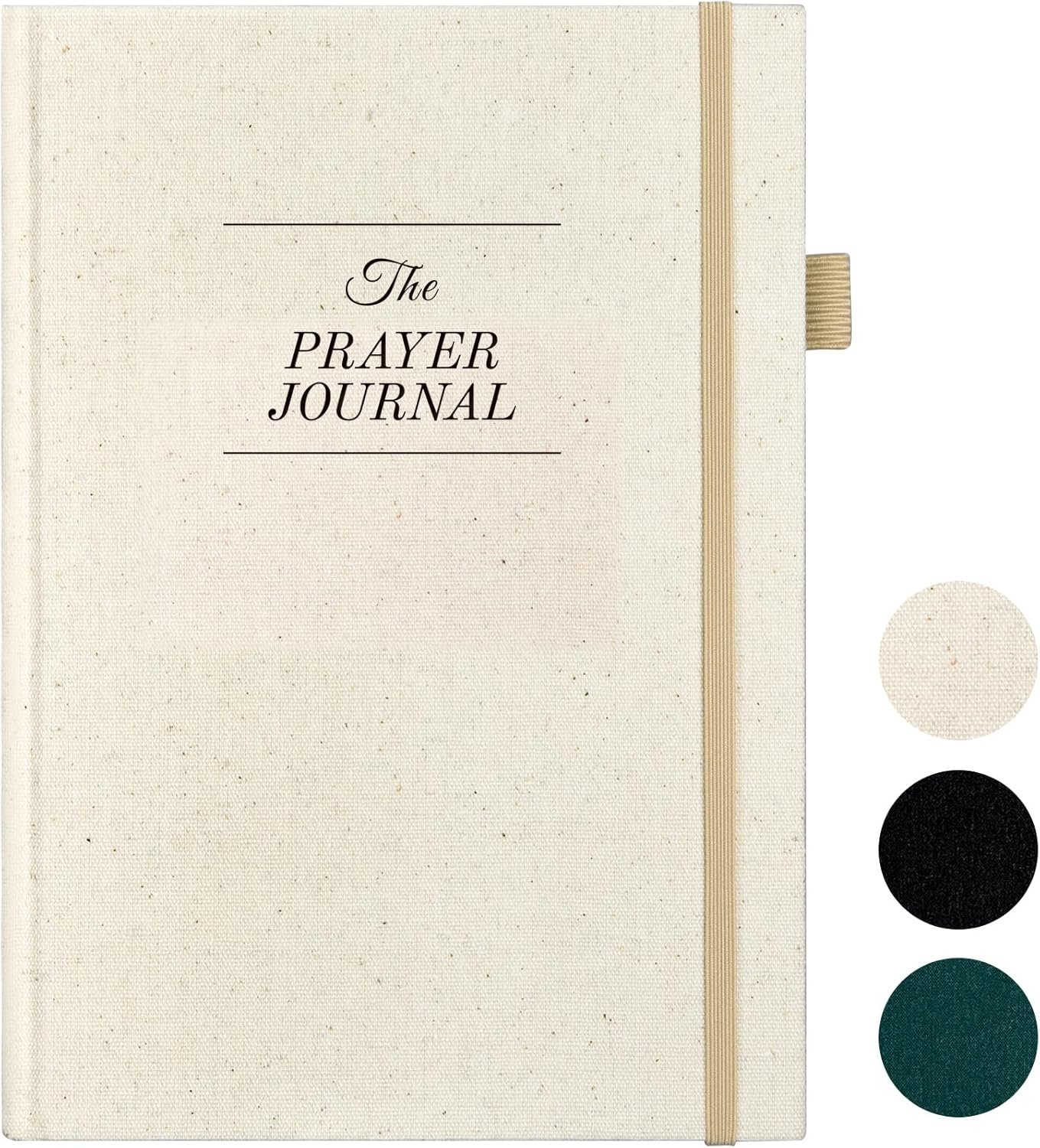 Prayer Journal for Woman – 60 Weeks Bible Journal with Prompts, Verse and Scripture – Devotional Journal for Women and Men, Bible Study Journal for Christians, Beige