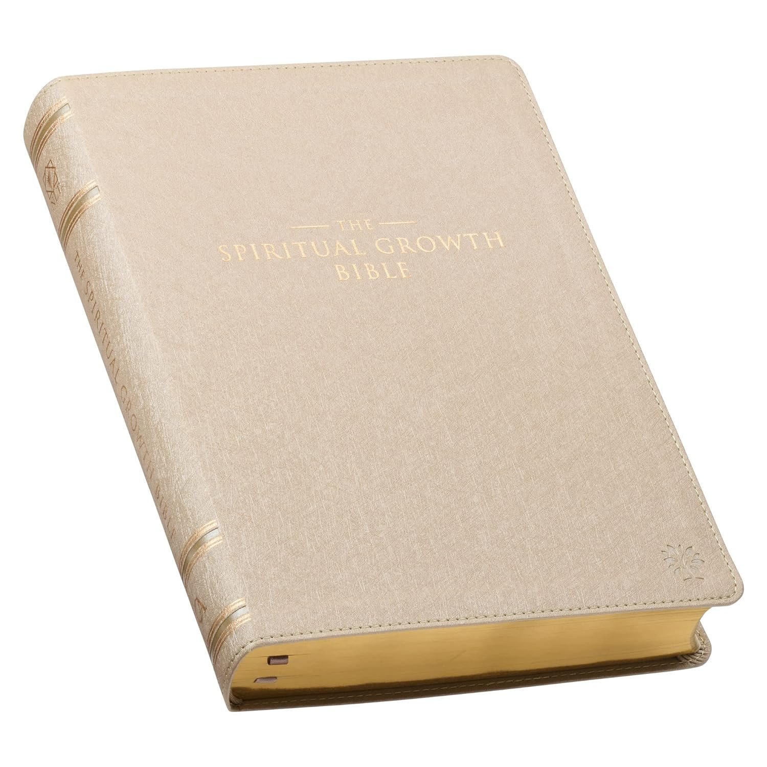 The Spiritual Growth Bible, Study Bible, NLT – New Living Translation Holy Bible, Faux Leather, Pearlescent Taupe (NLT Spiritual Growth Editions)