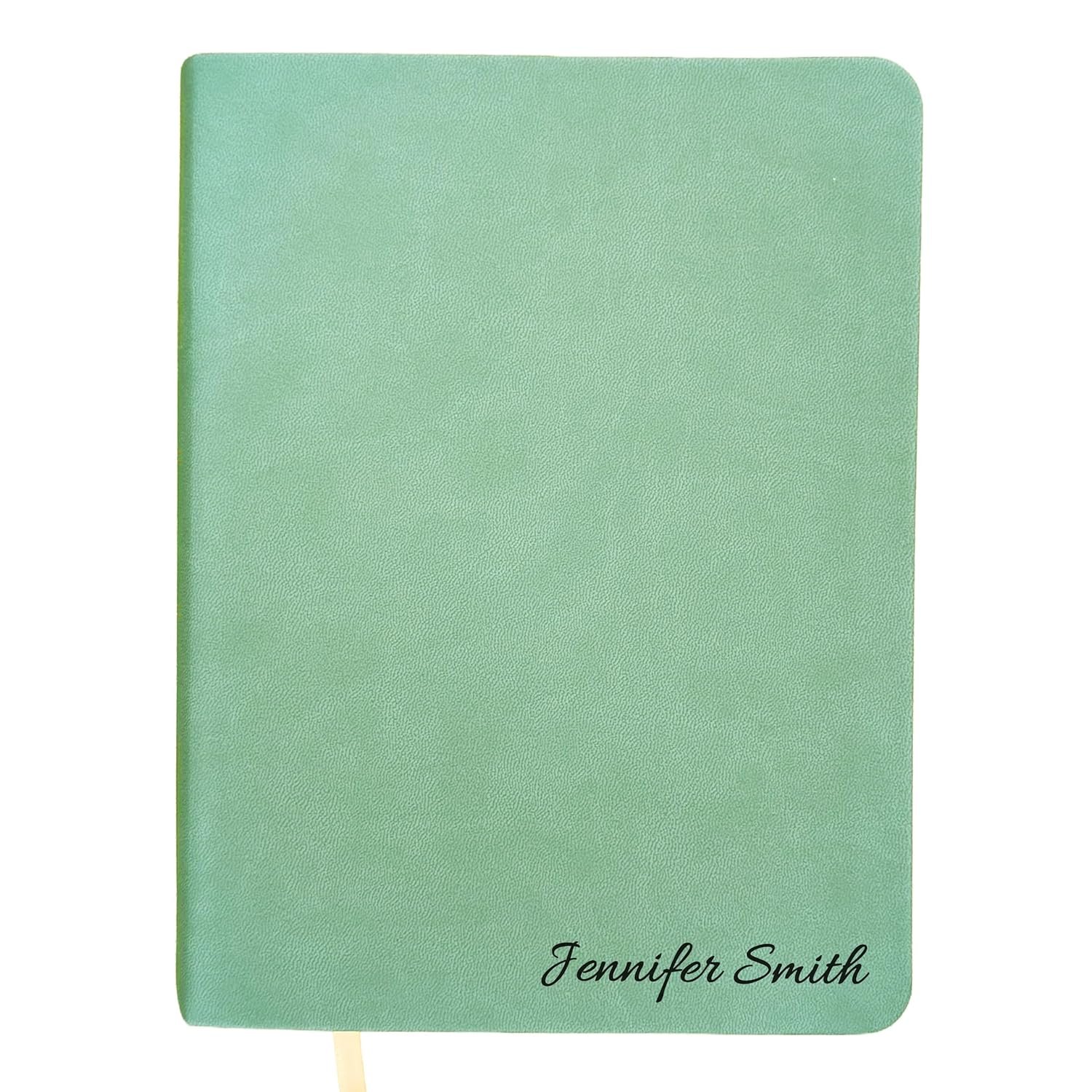 Personalized NLT Journaling Bible – Sage Green LeatherLike | Filament Enabled | Custom Engraved Name | New Living Translation | 2.25” Wide Margins | Single Column Layout | Smyth-Sewn Binding (Name Only)