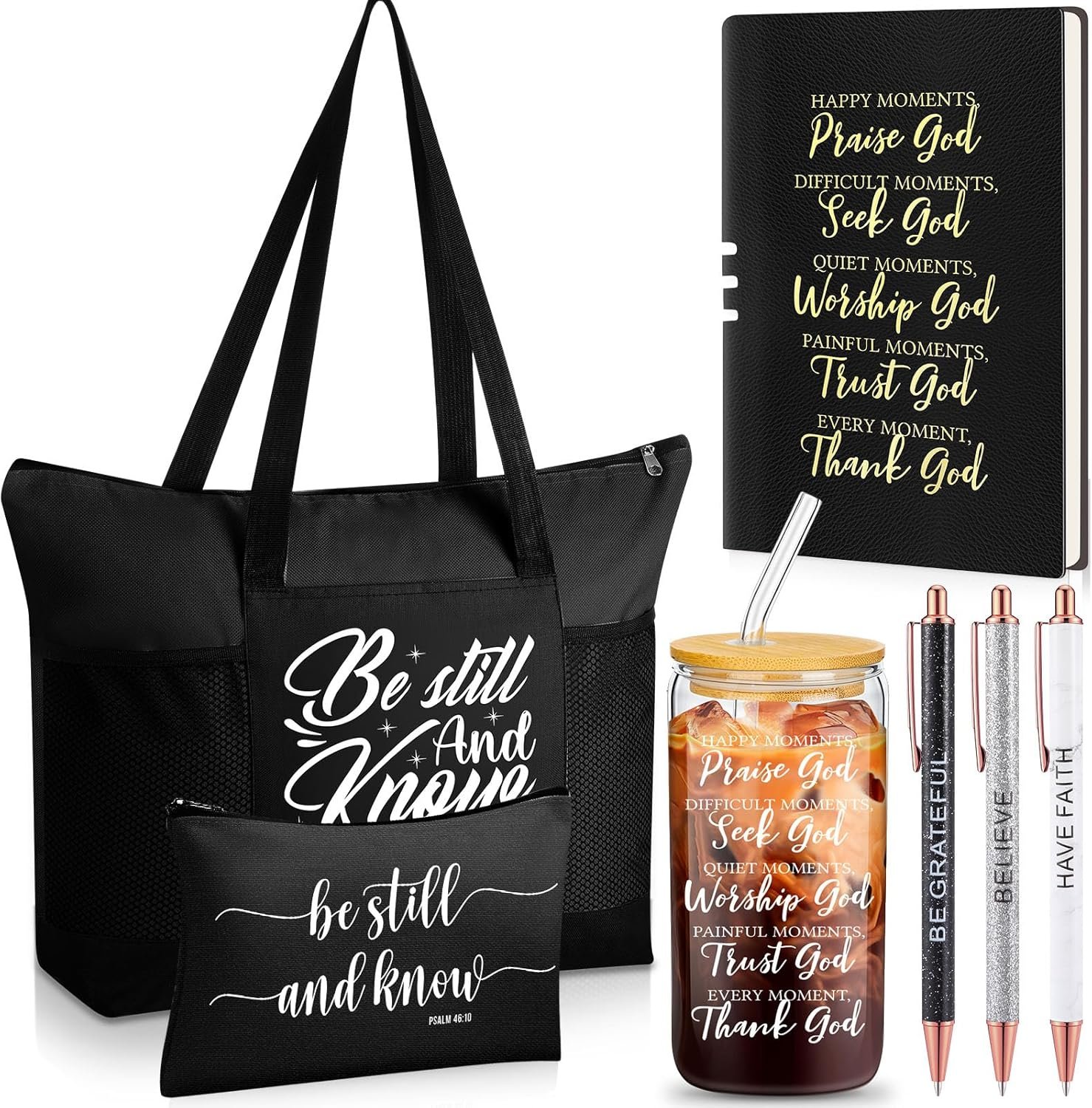 Shinylin 7 Pcs Christian Gift Set for Women Biblical Gifts Women Inspirational Presents Xmas Party Suit
