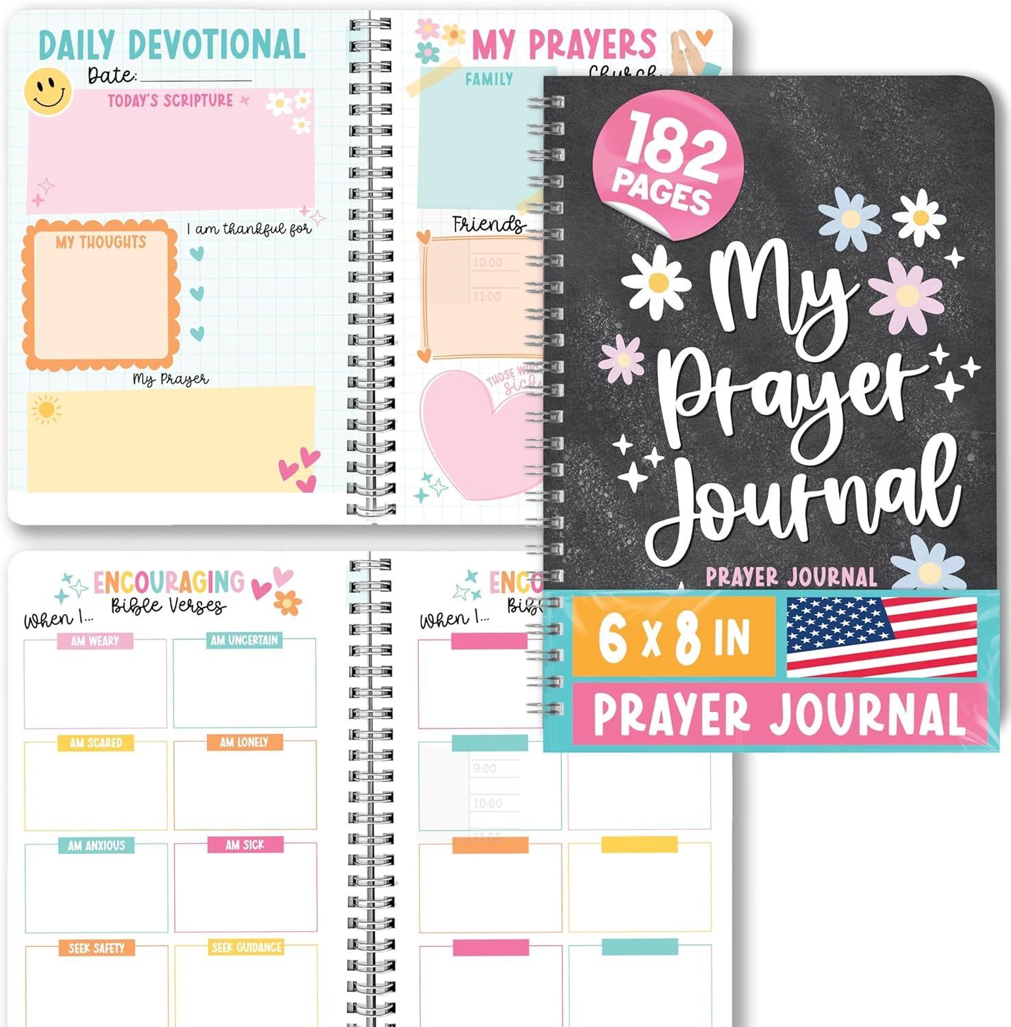 Hadley Designs Guided Prayer Journal for Woman – Daily Prayer Journal Notebook, Praying Journals for Women, Devotional Notebook, Christian Journals for Women, Christian Mothers Day Gift Ideas