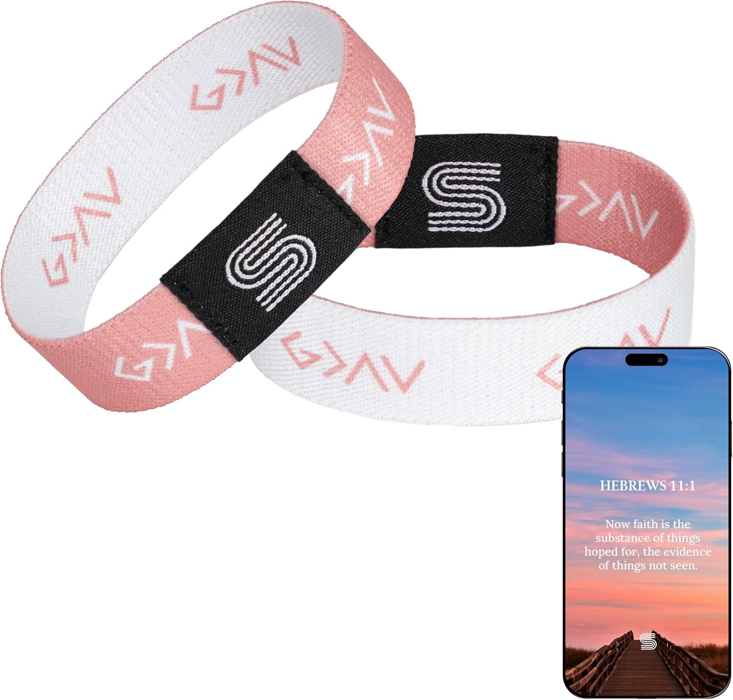 Daily Bible Verse Bracelet – Scan Phone, Christian Gifts For Men, Women, God Is Greater Than The Highs And Lows Scripture Bracelets For Prayer, Wearable Jesus Faith Devotional God Band