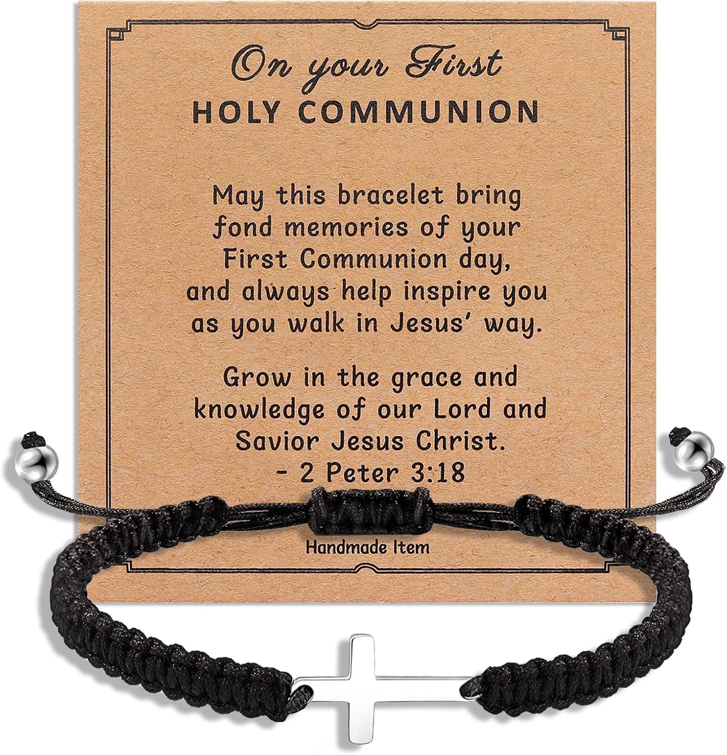Korotho To Mens Gifts Cross Bracelet for Dad, Bonus Dad, Uncle, Son, Nephew, Grandson – Fathers Day Birthday Christmas First Communion Confirmation Baptism Christian Gift for Him