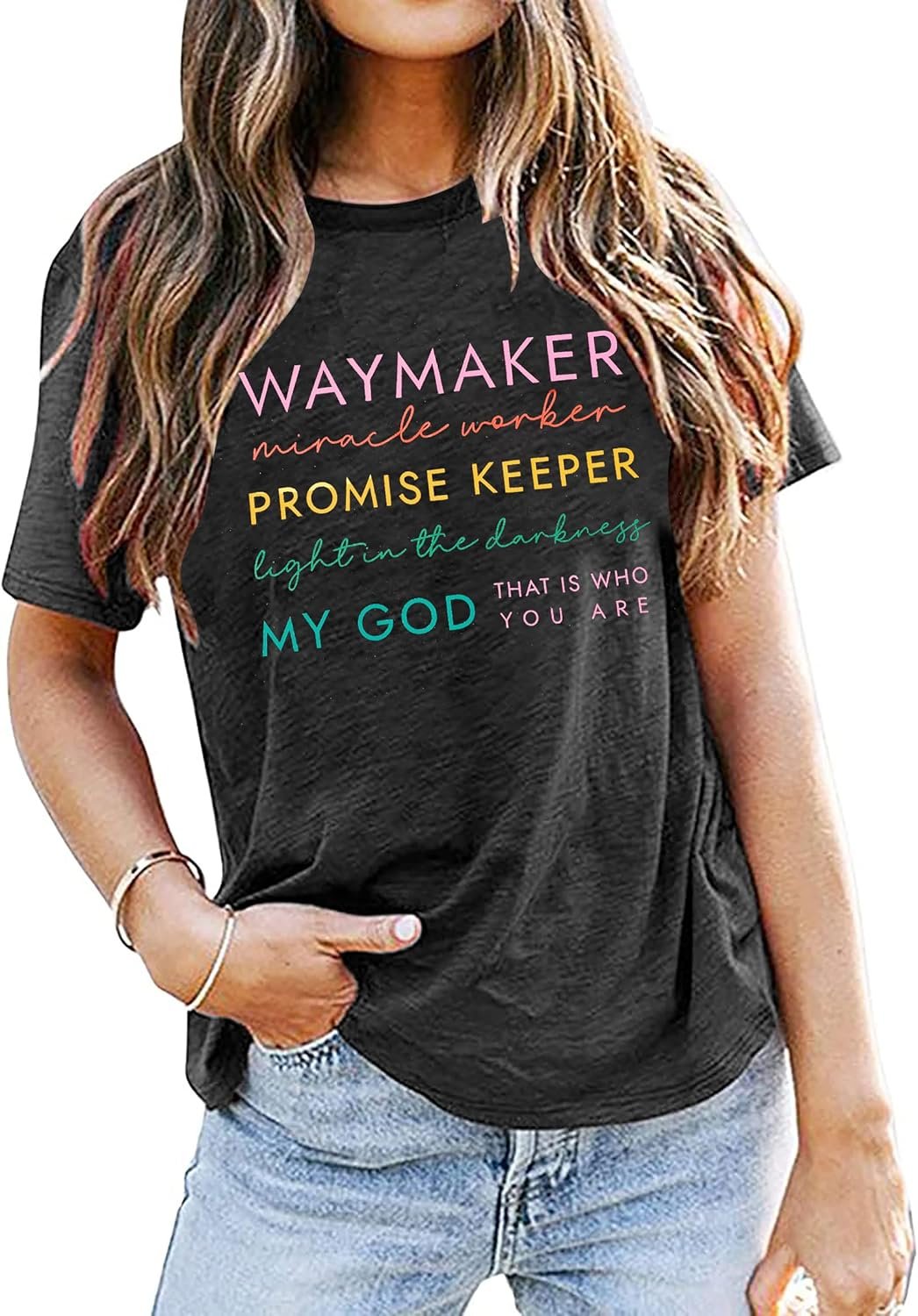 Womens Christian Shirts Faith Religious Gift Tshirt Casual Christians Inspirational Short Sleeve Tops