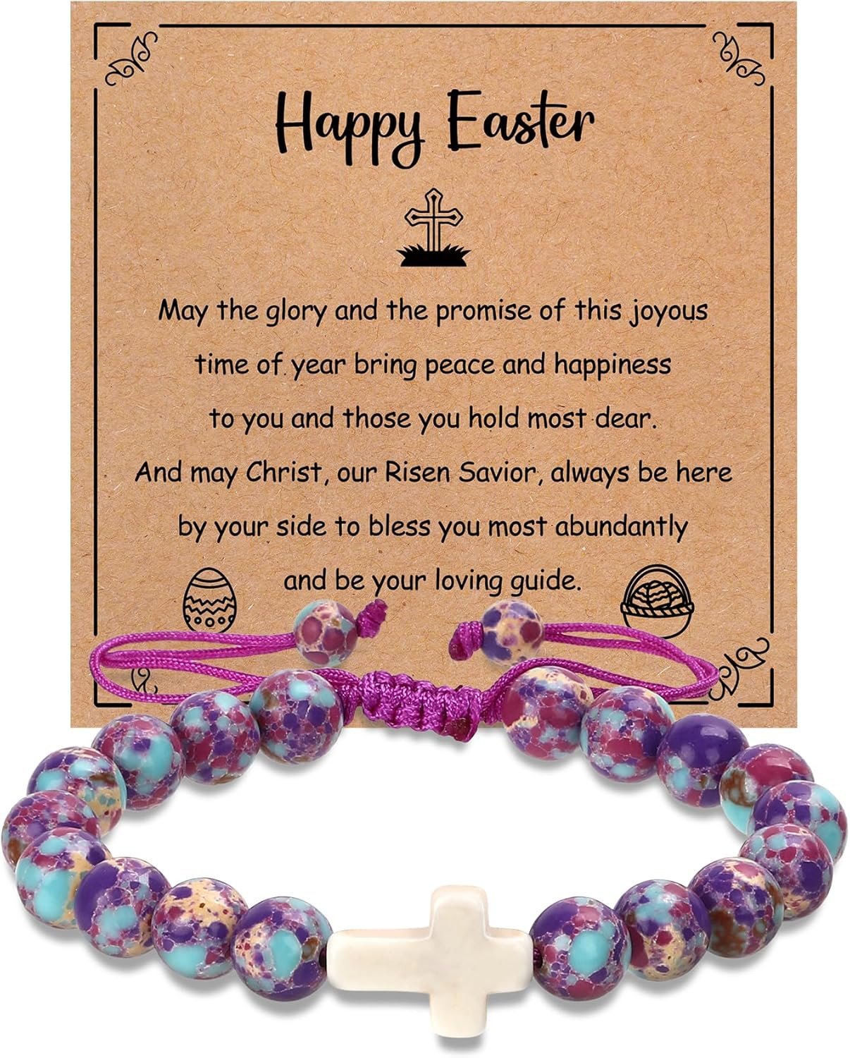 Christian Gifts for Girls Boys Teens, Christian Cross Bracelet for Teens, Graduation Baptism Gifts for Teen Girl Boy, Religious Christian Gifts Cross Charm Bracelet for Girl Boy