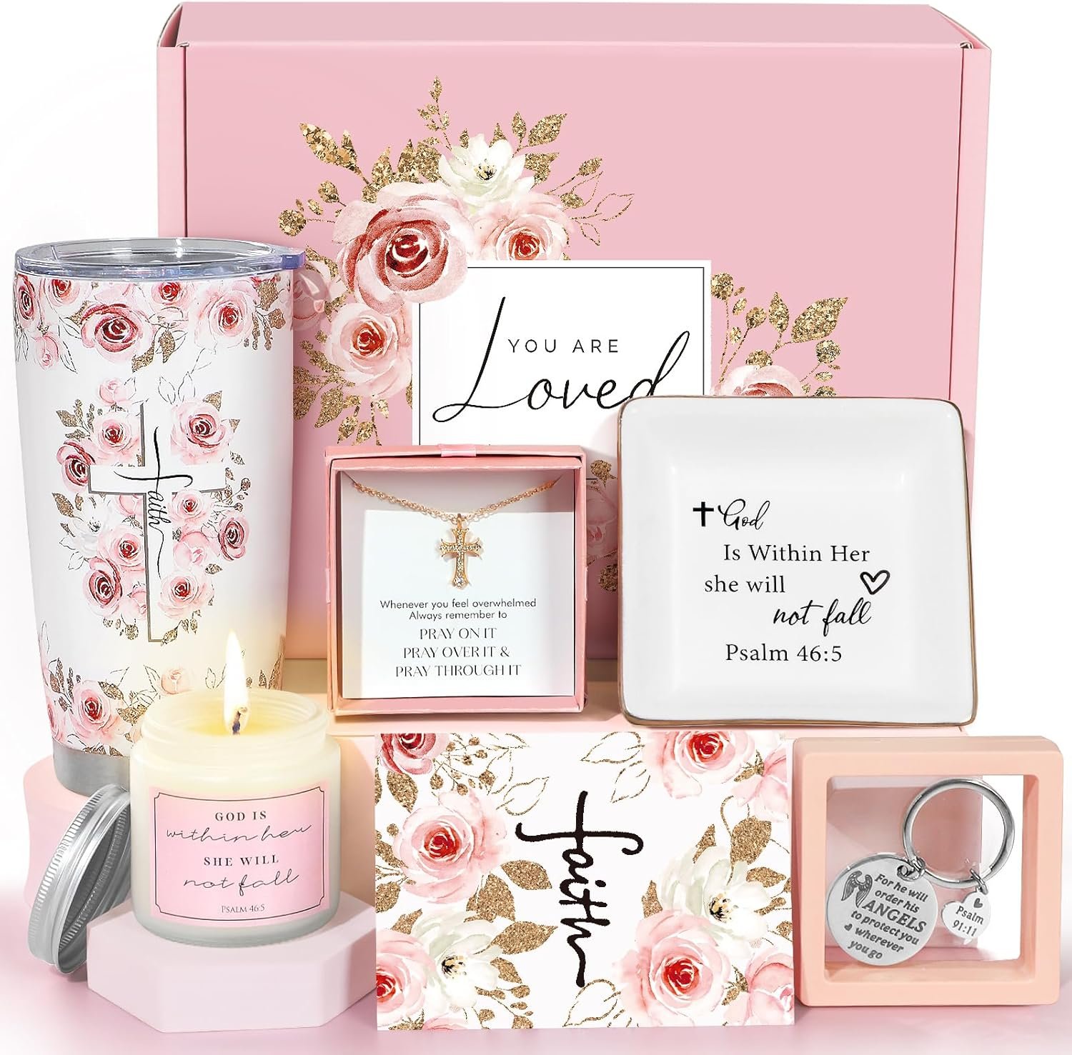 Christian Gifts for Women – Religious Gifts for Women – Inspirational Christian Gifts Set for Woman Friend, Mom, Grandma, Sister, Christian Birthday Gifts, Spiritual Gifts, Catholic Gifts for Woman