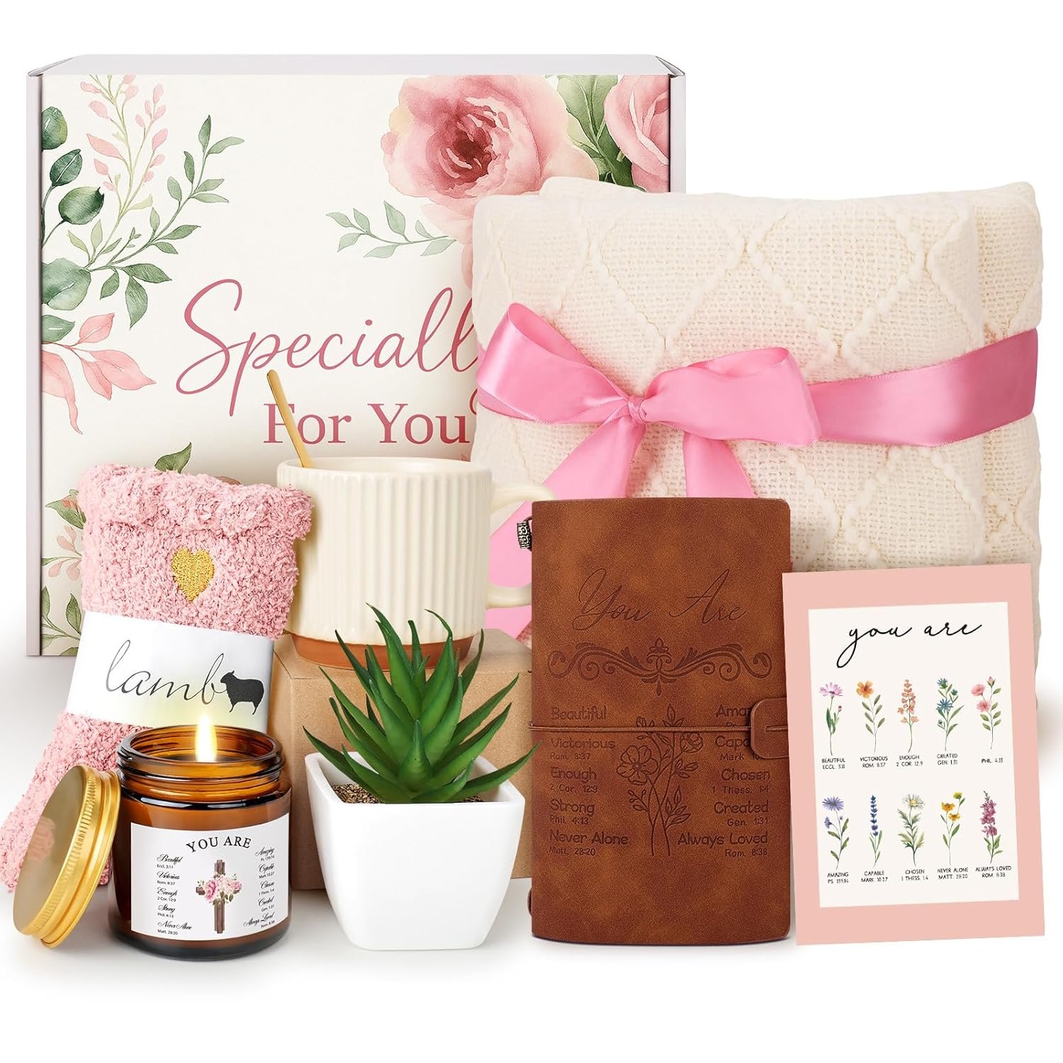 Christian Gifts for Women Faith, Inspirational Religious Gifts for Women, Catholic Spiritual Get Well Gift, Mothers Day Christmas, Birthday Gift for Mom Wife Sister Best Friends Aunt Grandma Coworker Her
