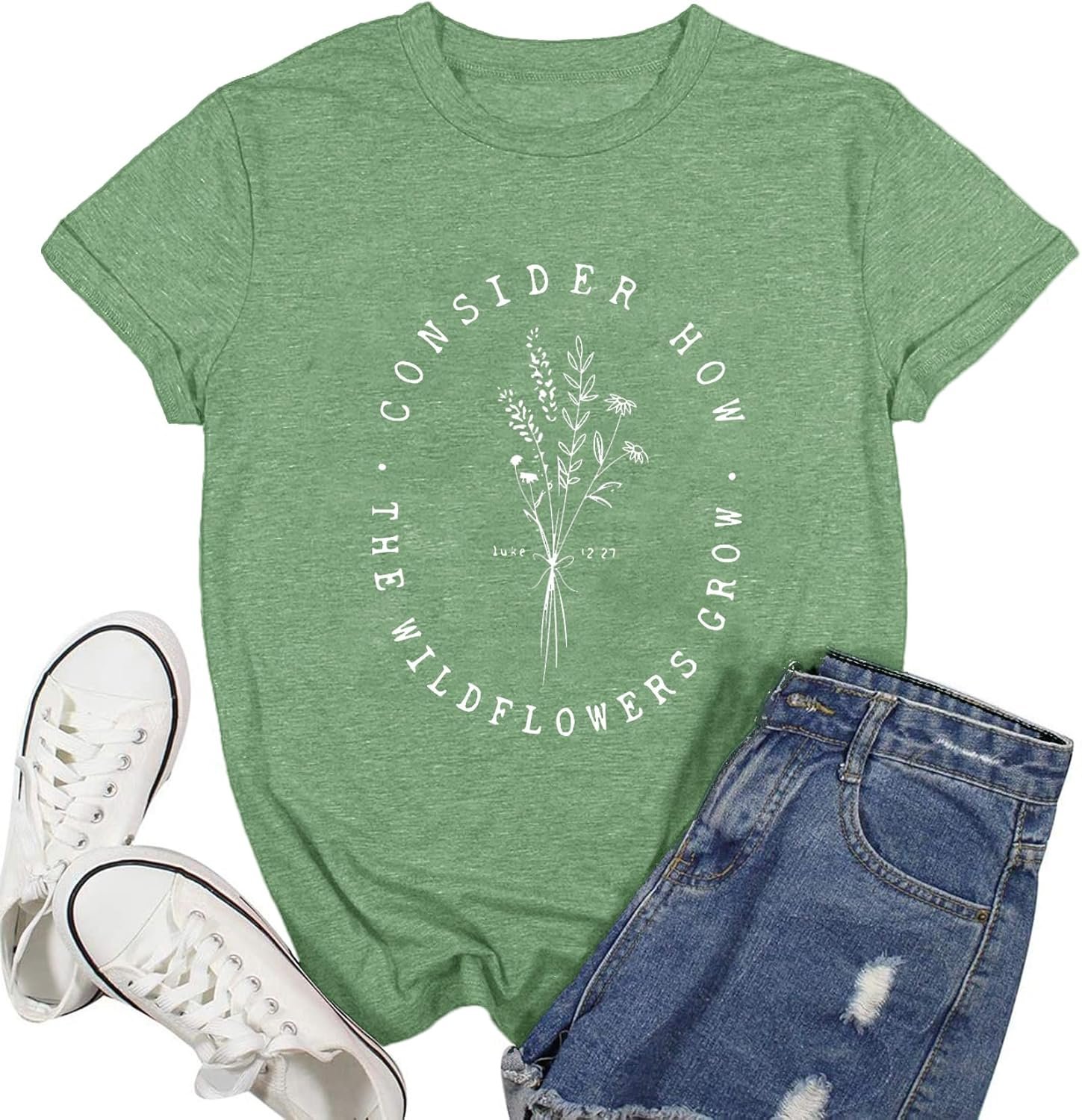 Christian Shirt for Women Bible Verse T-Shirts Faith Blessed Inspirational Shirts