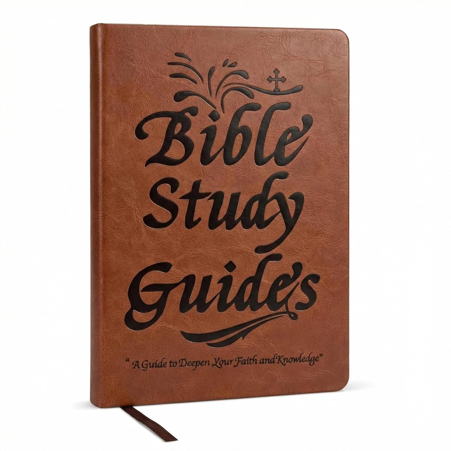 seyobo Guided Bible Study Journal for Beginners – Faux Leather Devotional Notebook with Scripture Prompts & Thick 66-Page Paper, Portable Faith Gift to Deepen Daily Quiet Time for Women Men Teens