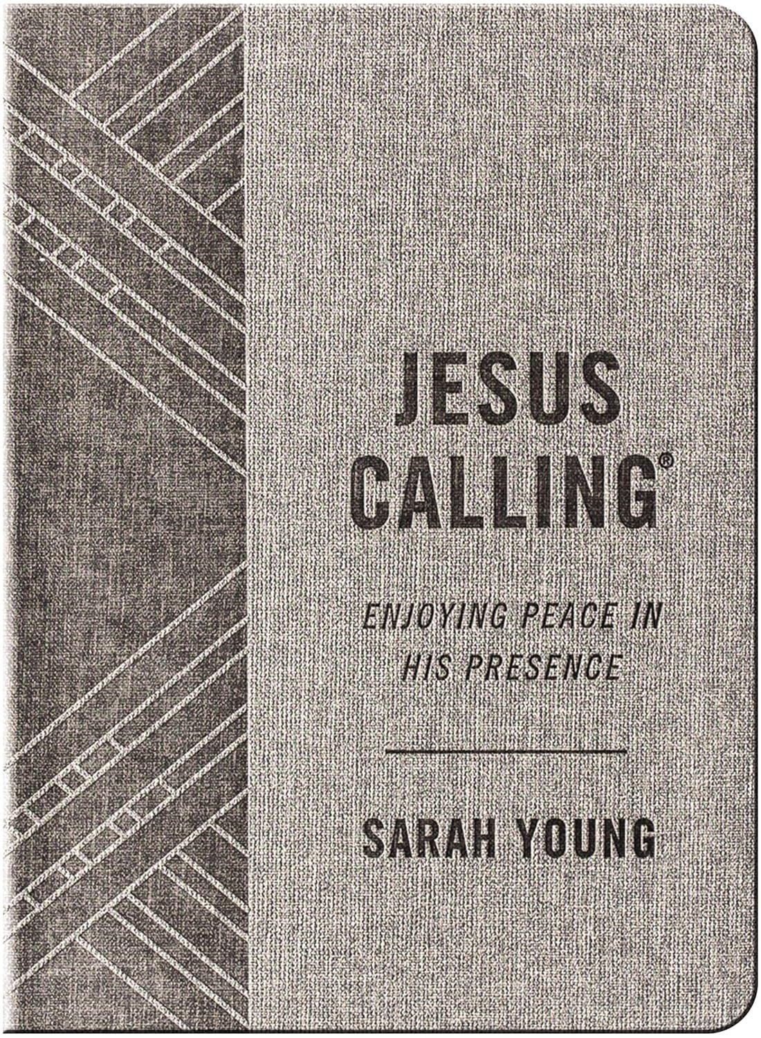 Jesus Calling, Textured Gray Leathersoft, with Full Scriptures: Enjoying Peace in His Presence (A 365-Day Devotional) – The Perfect Father’s Day Gift for Christian Dads