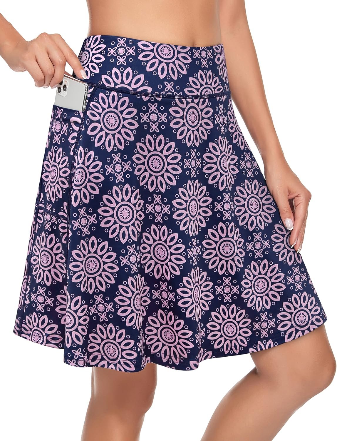 KORALHY Women’s 20″ Knee Length Skorts Skirts Tennis Athletic Golf Causal Skort with 4 Pockets