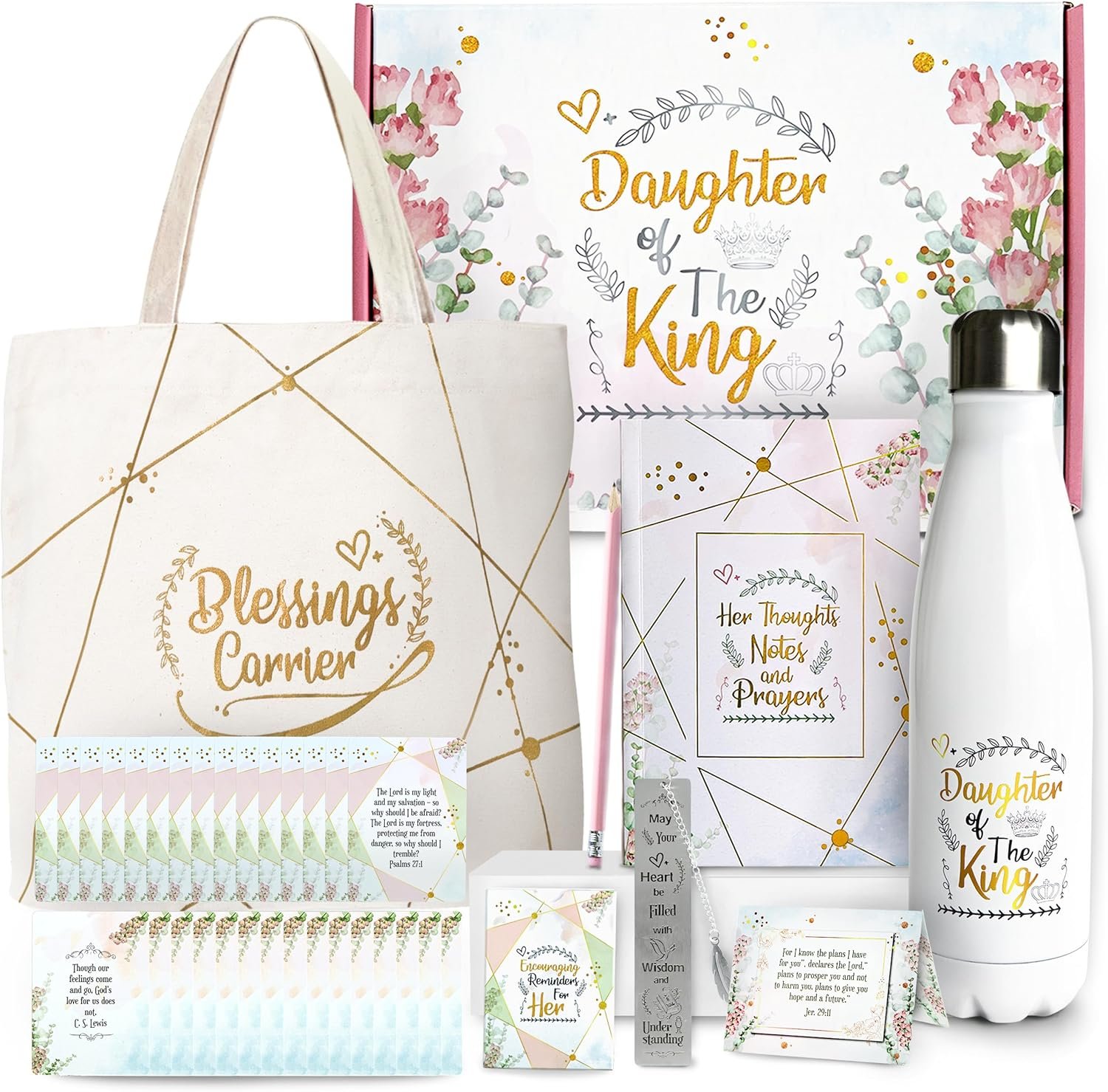 Christian Gifts for Women – Daughter of the King Faith Gift Box | Encouragement, Graduation, Baptism, Confirmation, Birthday, Uplift, Religious Present